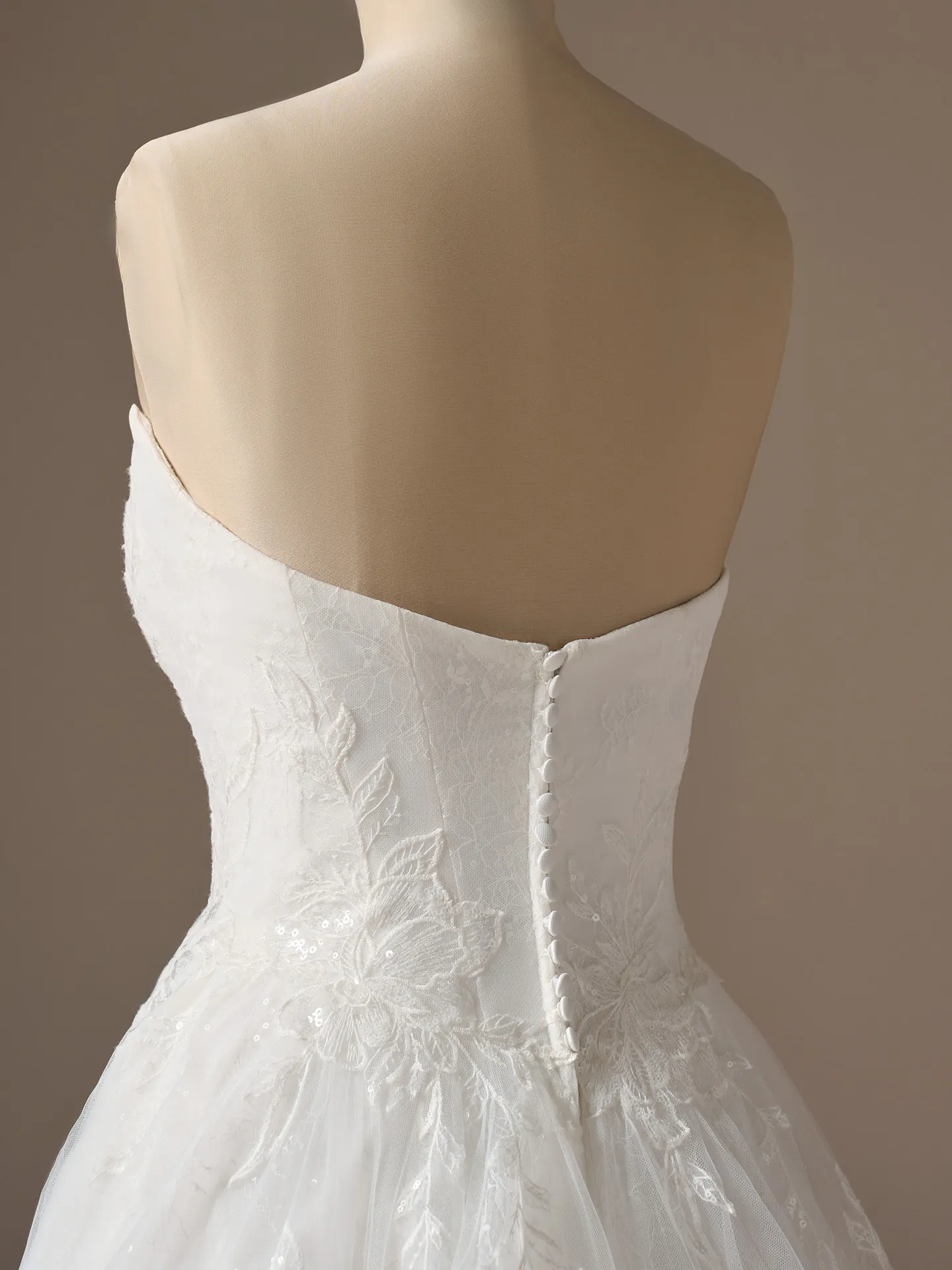 Rebecca Ingram Lisa back view lace ballgown wedding dress