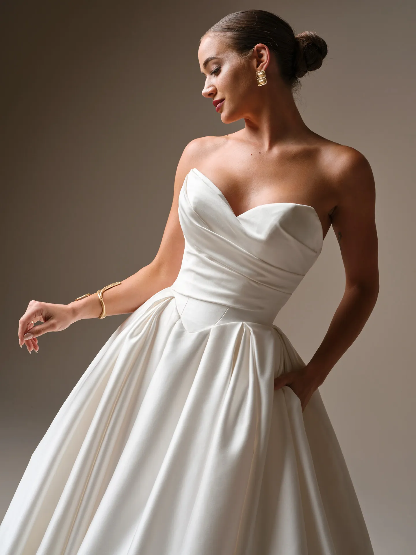 Sottero and Midgley Elias strapless ballgown, front view.