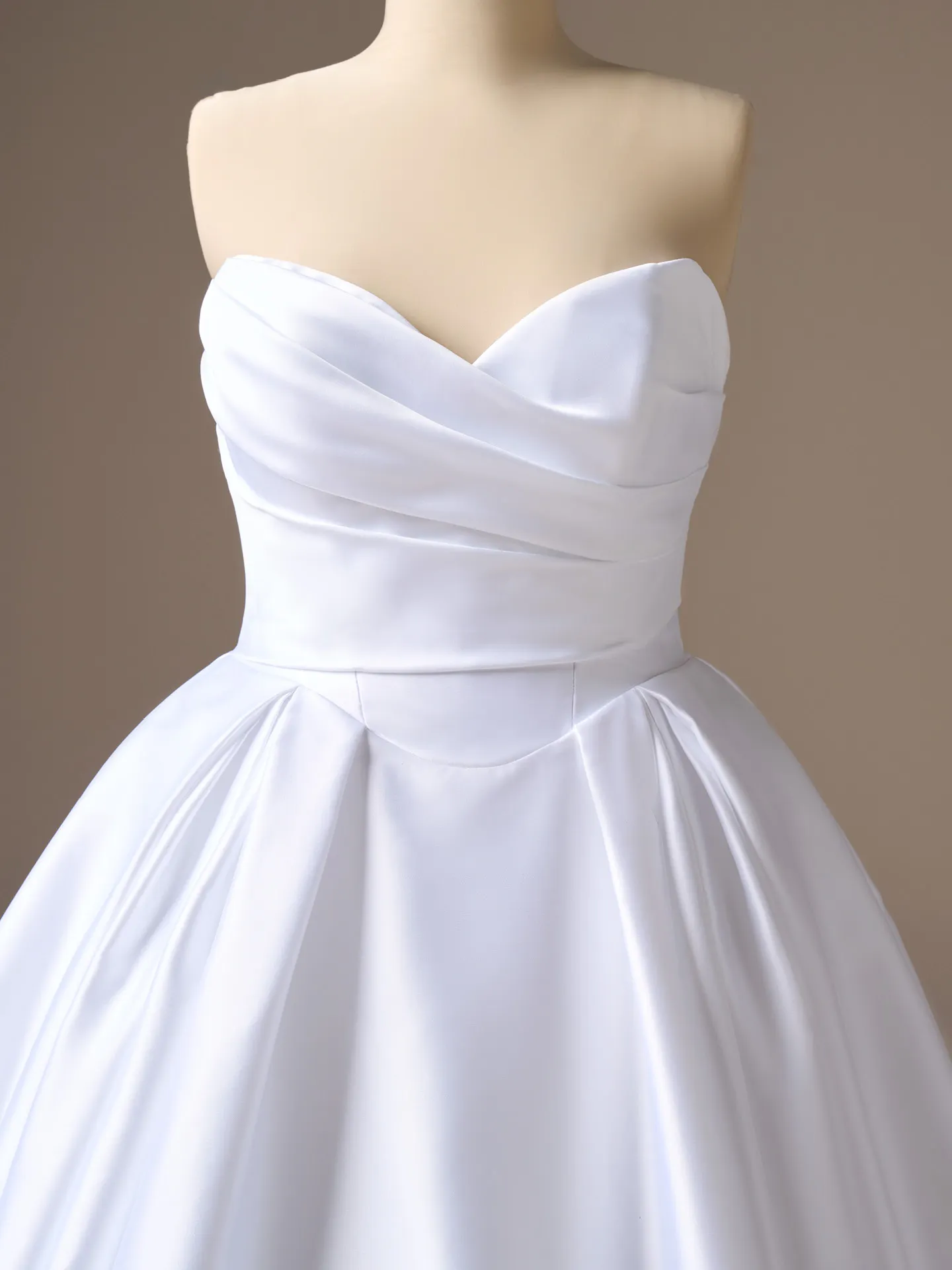 Sottero and Midgley Elias strapless satin ballgown, front view Sottero and Midgley.