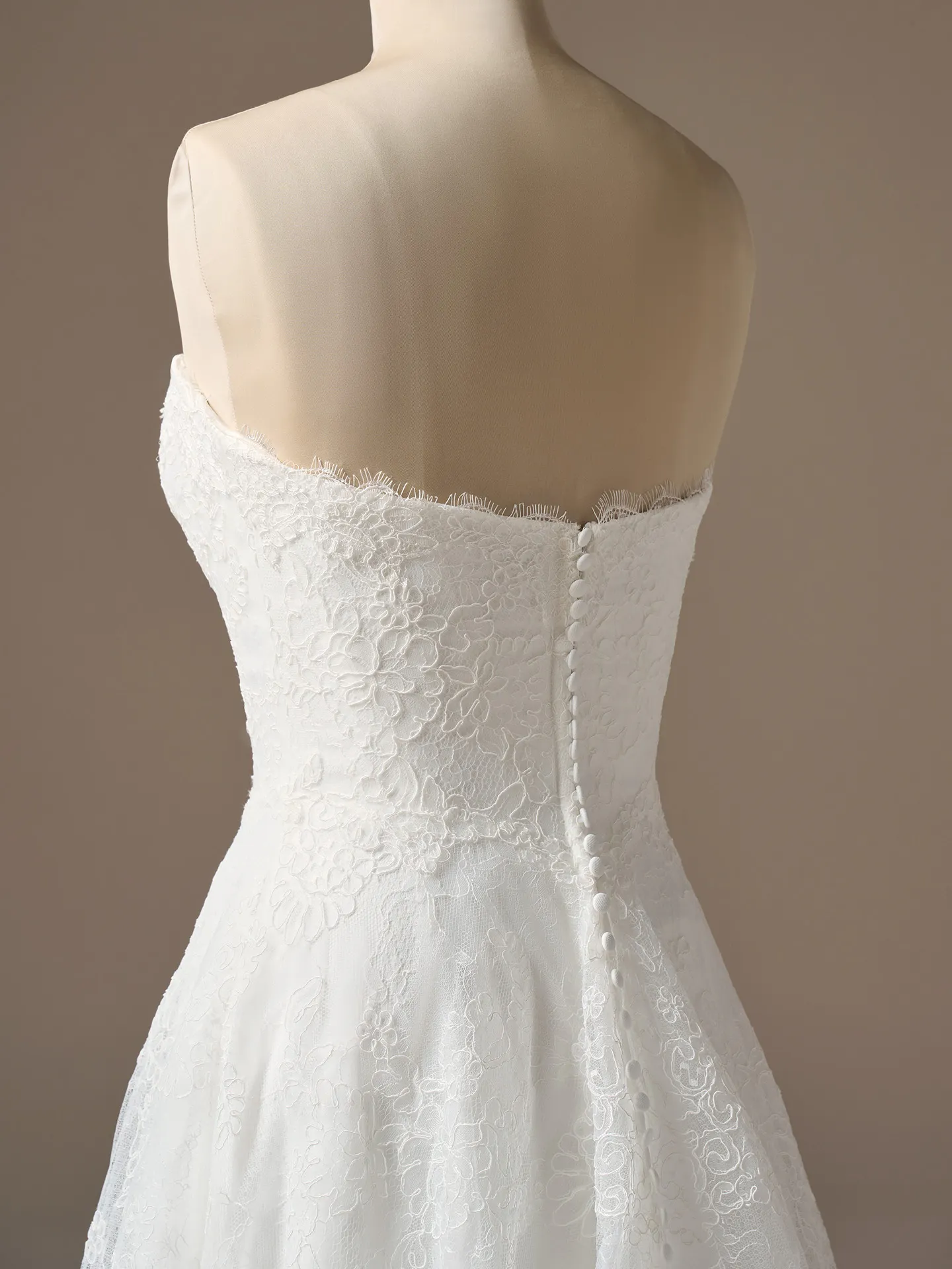 Sottero and Midgley Granger, back view lace A-line wedding dress.