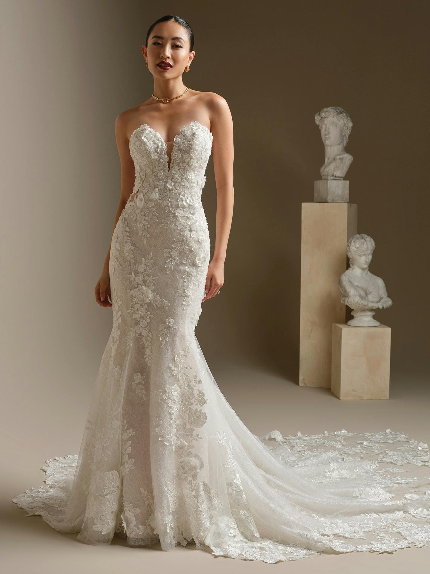 Rashida Beaded Lace Fit-and-Flare Wedding Dress | Sottero and Midgley