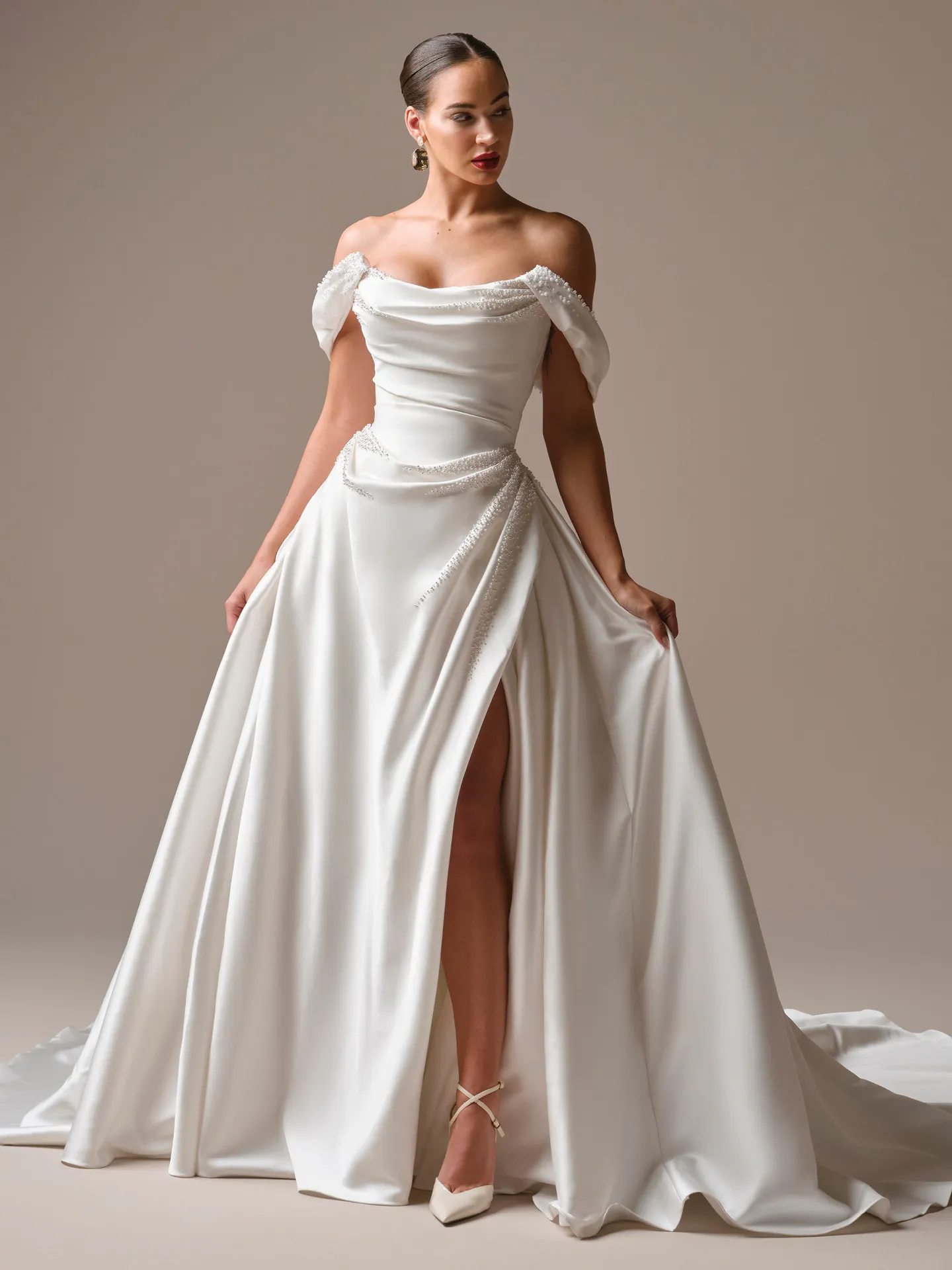 Maggie Sottero Melissa train sheer detachable train detail