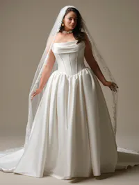 Yuma cathedral sequin lace veil
