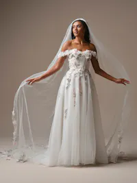 Blossom cathedral lace veil