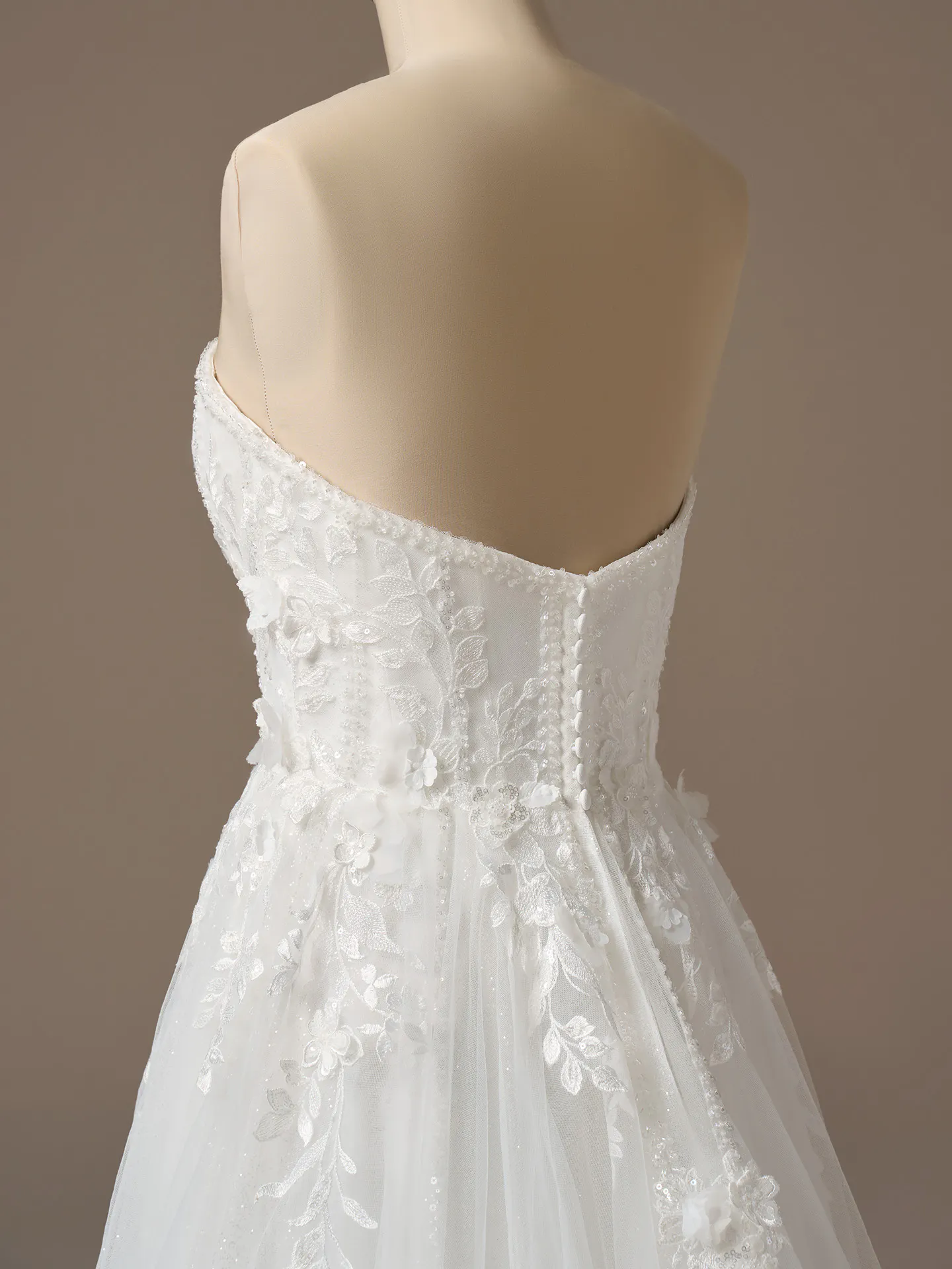 Rebecca Ingram Nora lace back view with floral embroidery