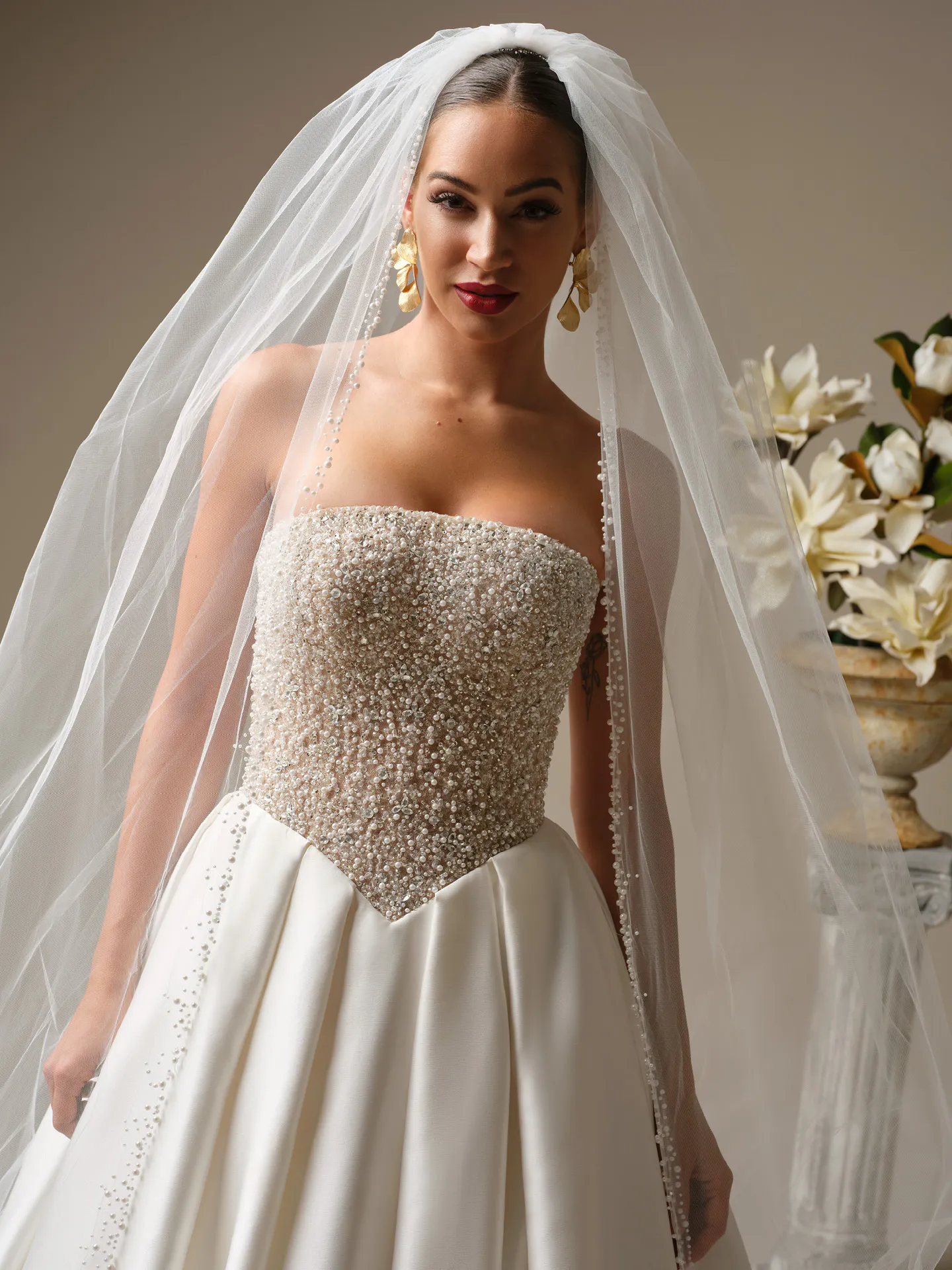maggie sottero beaded bodice wedding dress Dmara Satin Ballgown | and Midgley HOUSE OF CB 'Mademoiselle'