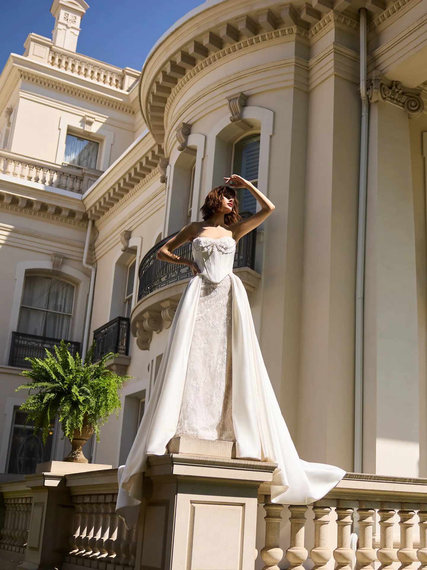 Sottero and Midgley Dublin, front view in elegant setting.