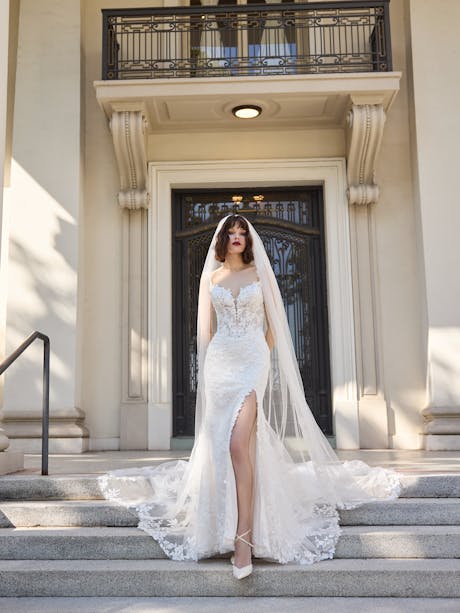 Sottero and Midgley West Fit and Flare Wedding Dress 26SB409A01 PROMO10 IV139