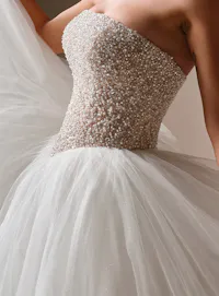 Sottero and Midgley Dmara Lane beaded tulle ballgown, front view.