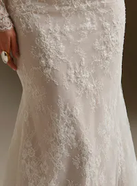 Sottero and Midgley Dublin lace detail close-up.