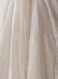 Maggie Sottero Raquel lace detail close-up.