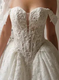 Sottero and Midgley Zulani strapless lace corset ballgown, front view.