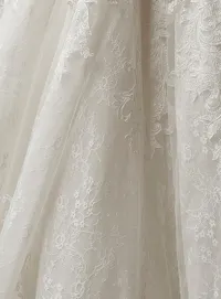 Sottero and Midgley Zulani closeup lace detail ballgown wedding dress.
