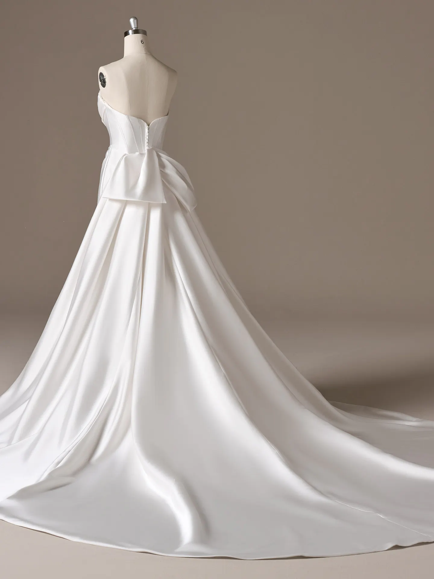 Maggie Sottero Melissa train layered detachable train with soft tulle