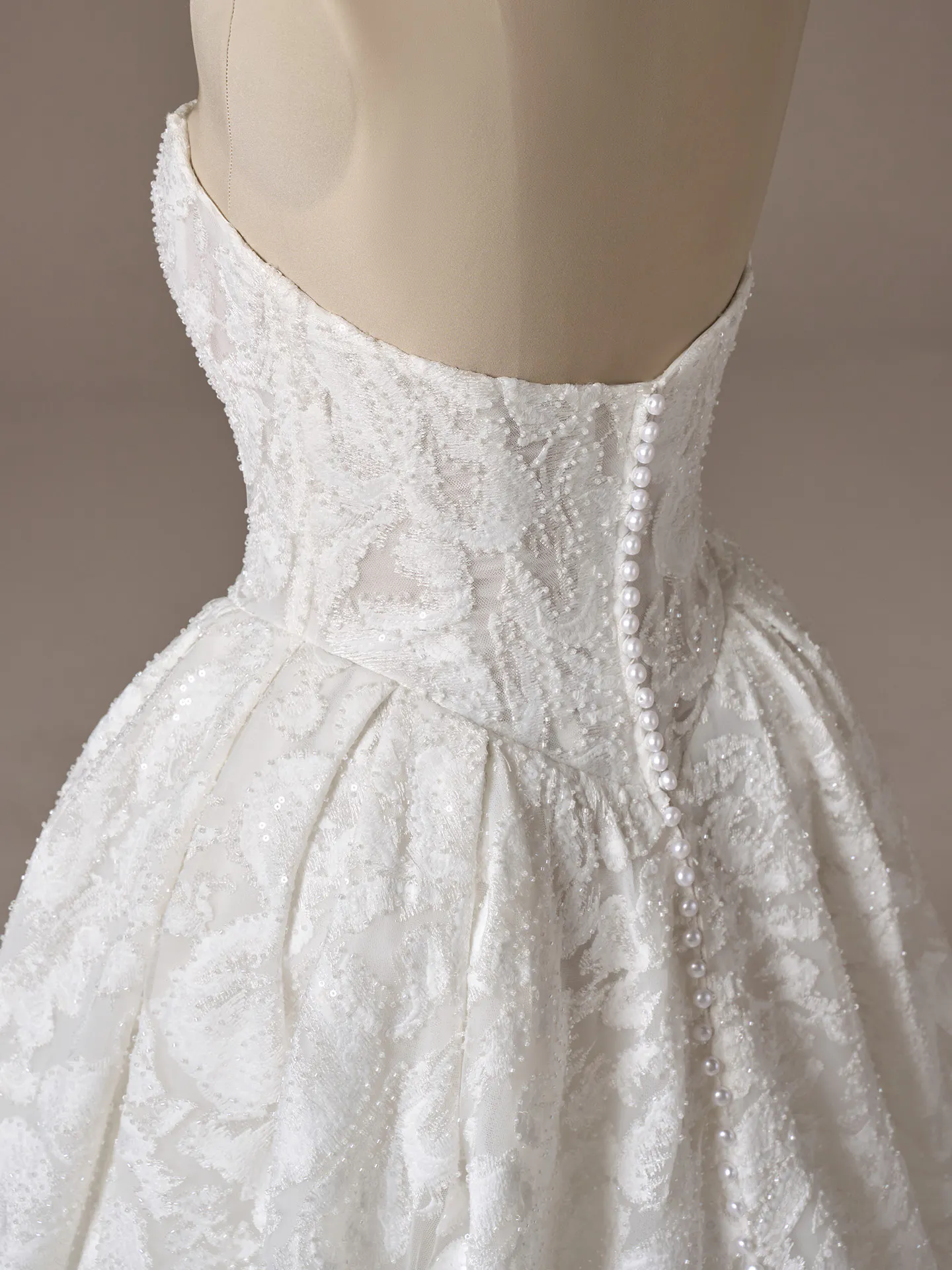 Sottero and Midgley January ballgown wedding dress side angle with skirt flowing outward