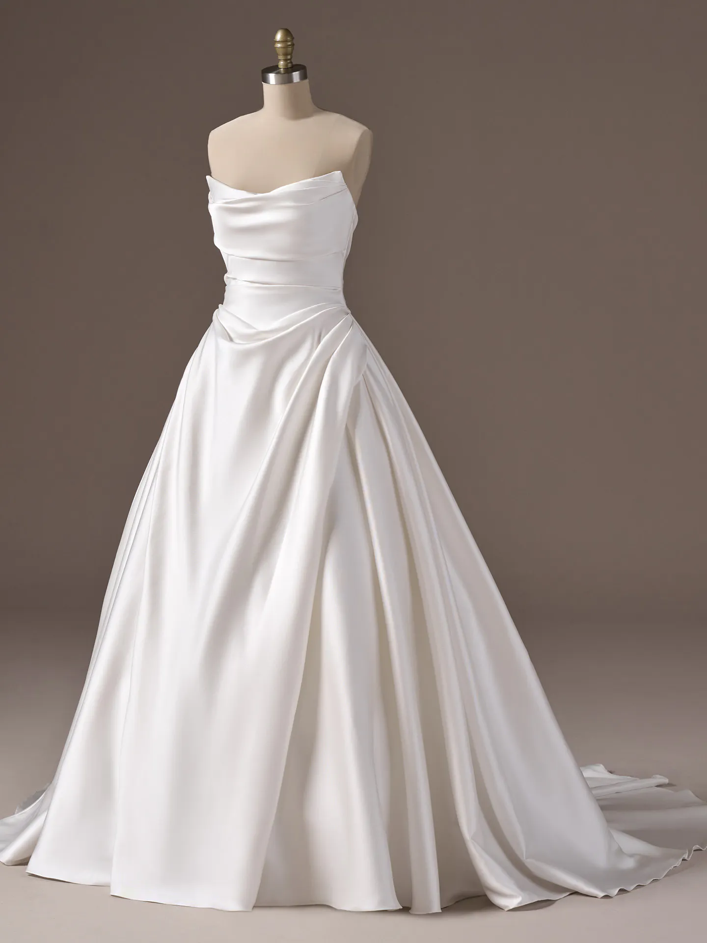 Sottero and Midgley Kincaid satin ballgown, front view.