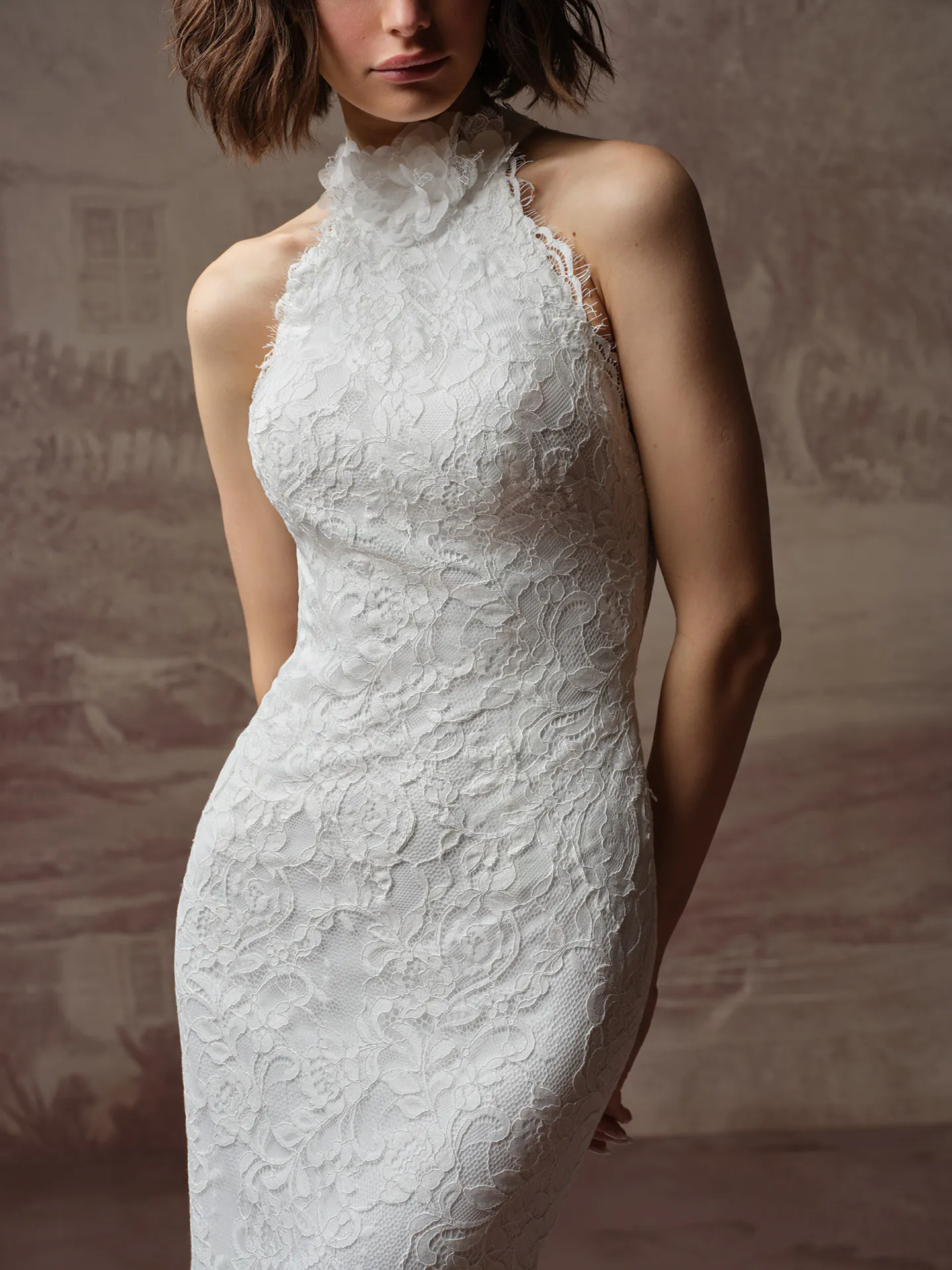 Anya lace sheath dress front view Maggie Sottero.