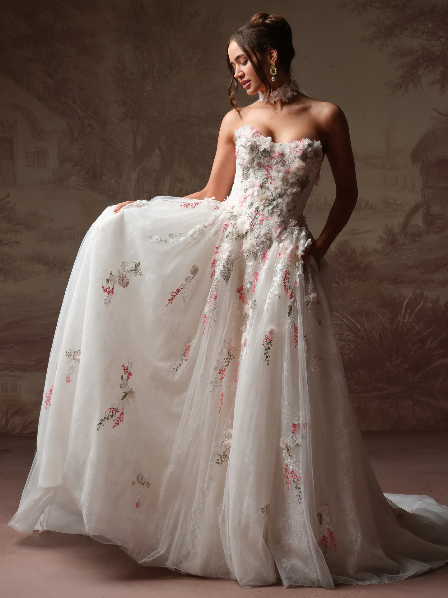 maggie sottero formal dresses Benton Floral Chantilly Lace A-Line Wedding Dress | socks with eleanor on them