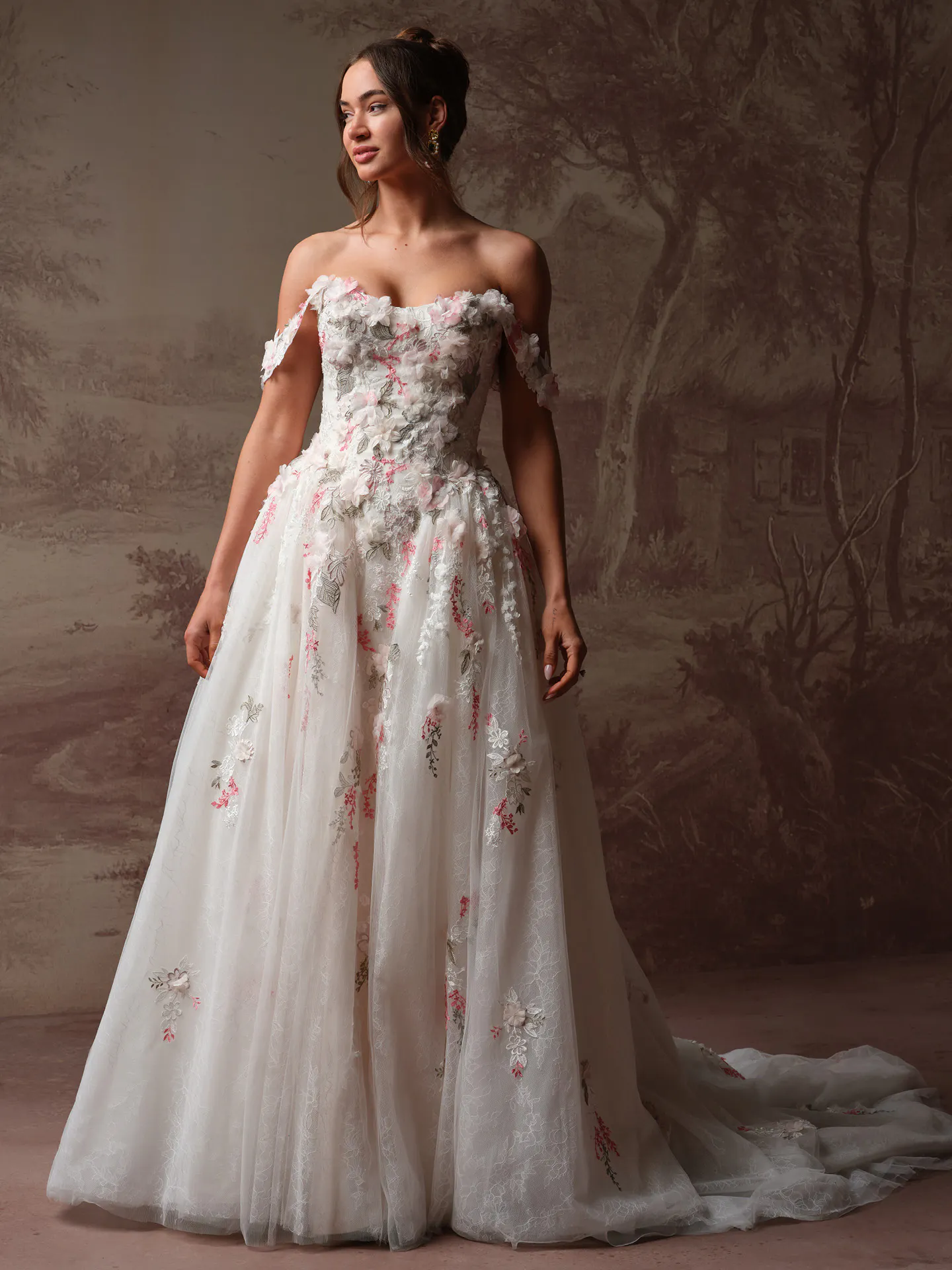 Benton Floral Chantilly Lace A-Line Wedding Dress | Maggie Sottero