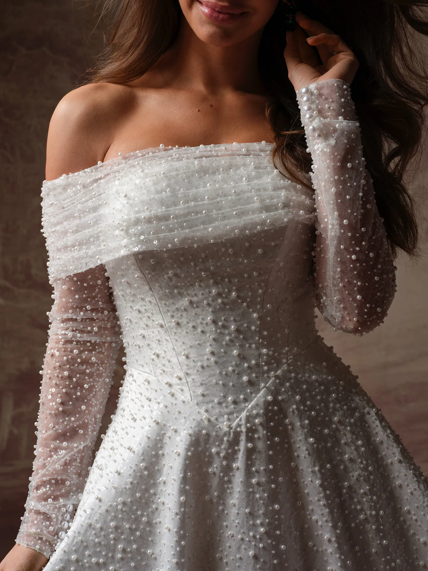 Elowyn beaded wedding dress front view Maggie Sottero.