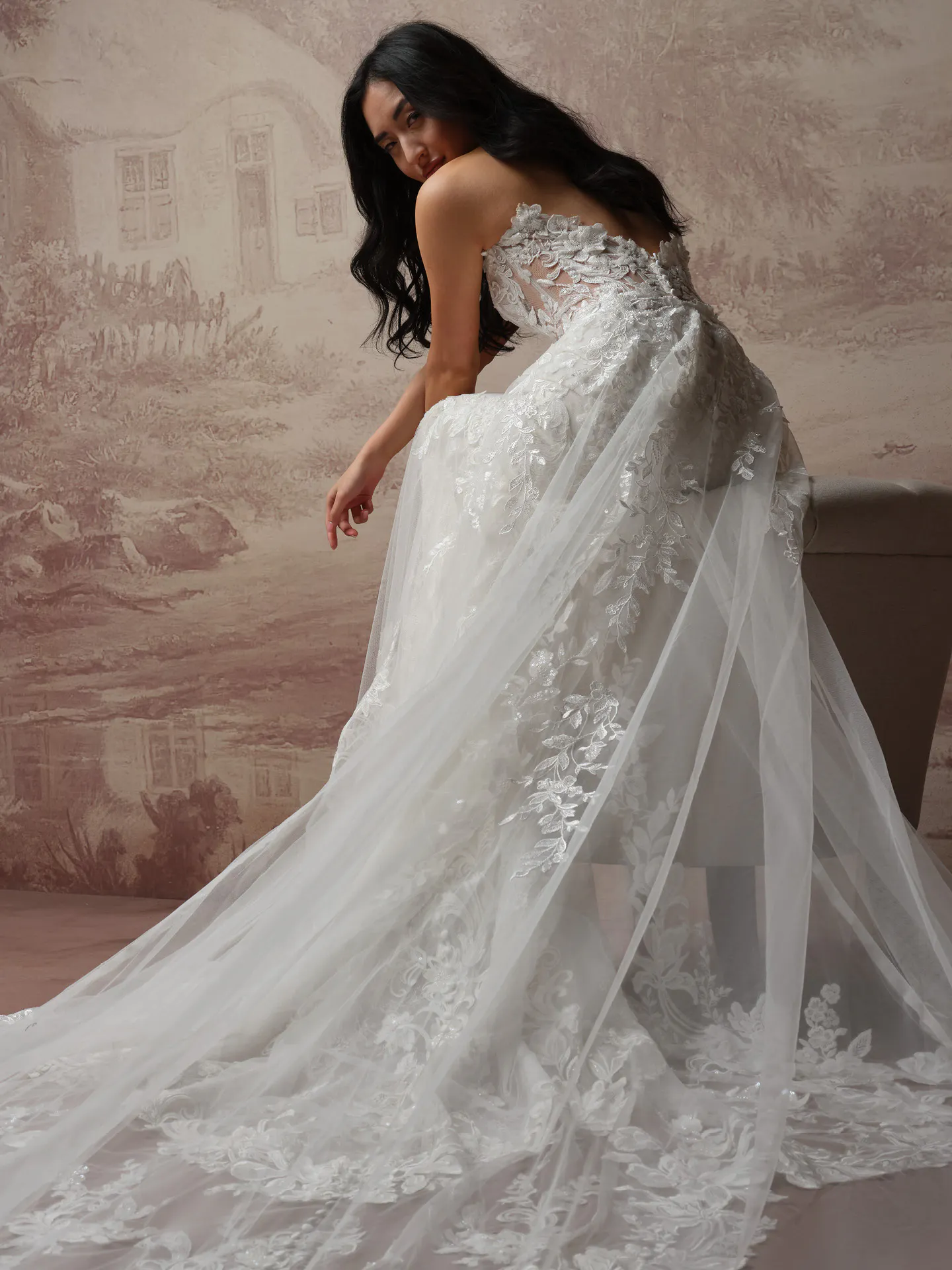 beaded basque waist wedding dress Estelle 3-D Lace | Maggie Sottero this dress can also wedding dresses coral gables LELINTA Women's Sexy Strapless Size:medium/large