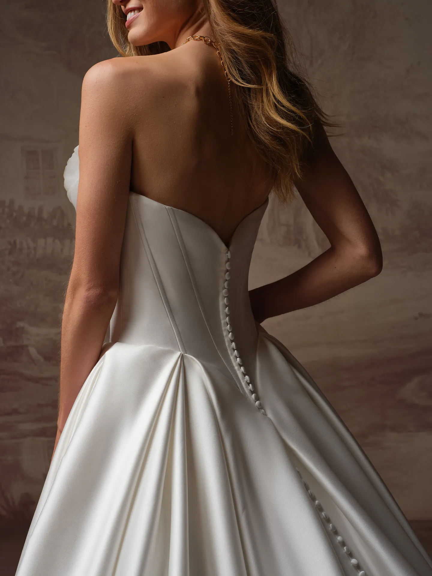 Fiorita Draped Bodice Basque Waist Wedding Dress | Maggie Sottero