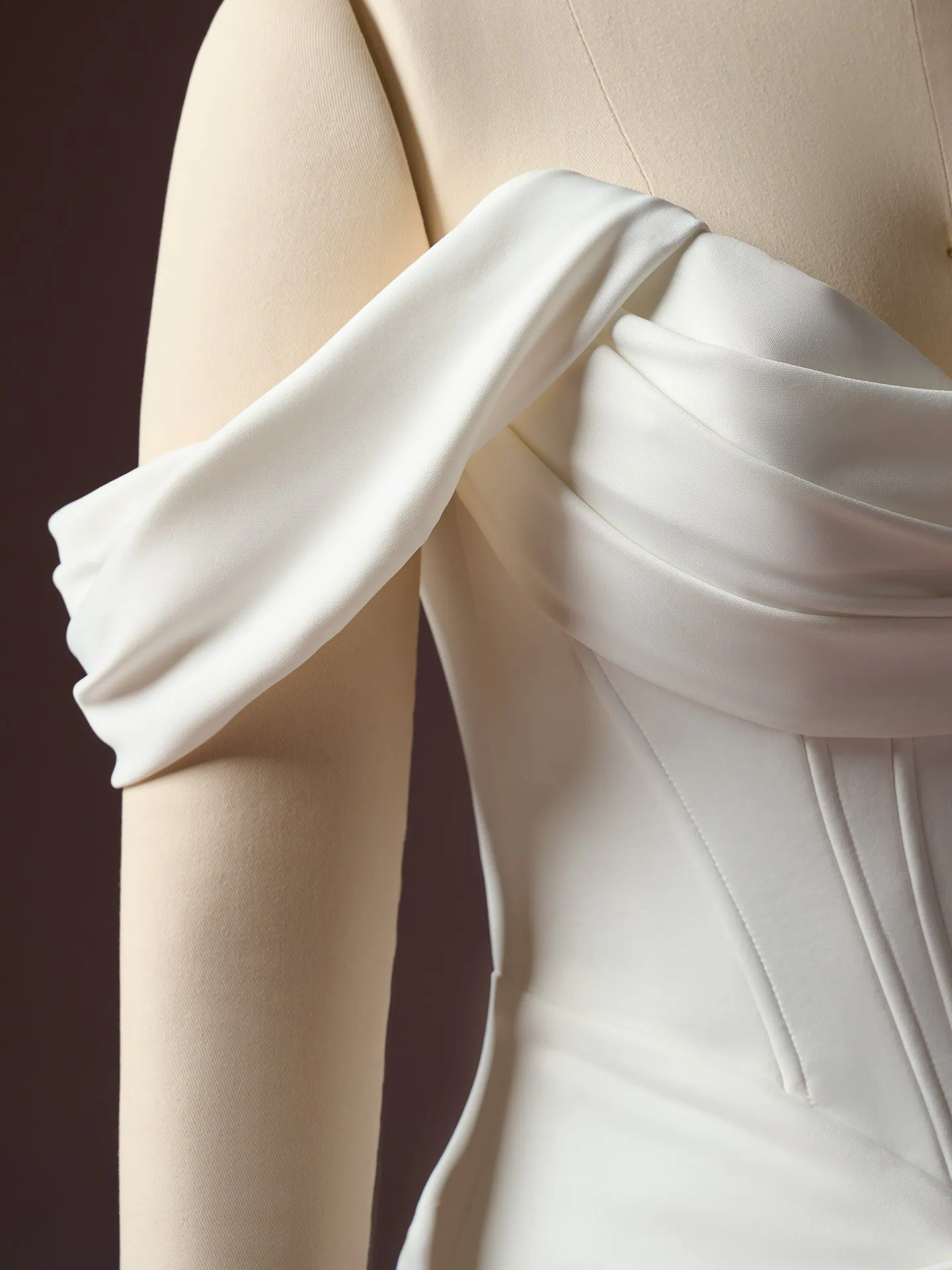 Maggie Sottero Justina detachable cap sleeves - unembellished, front view.