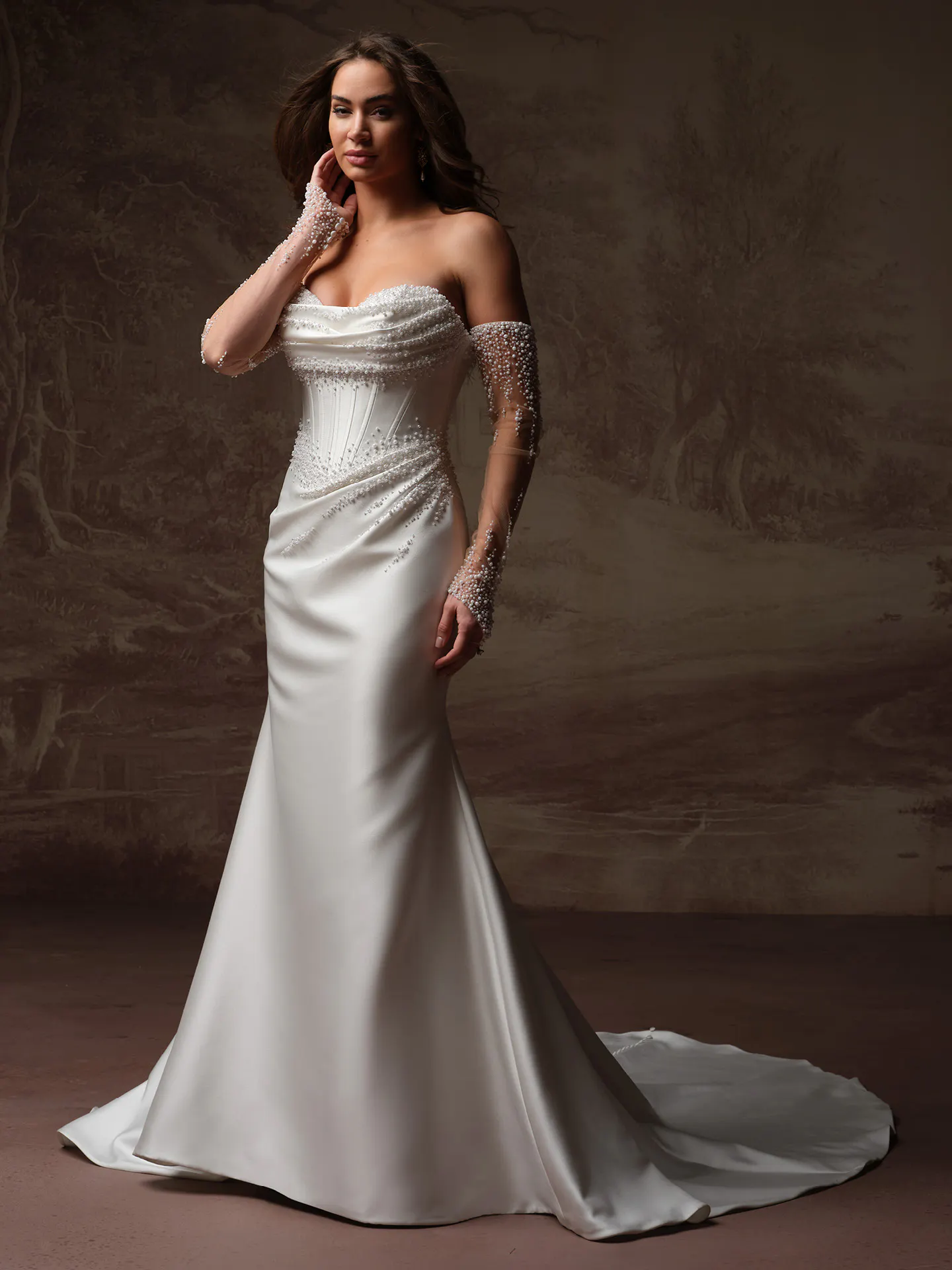 Melissa Royale Pearl Strapless Sheath Wedding Dress | Maggie Sottero