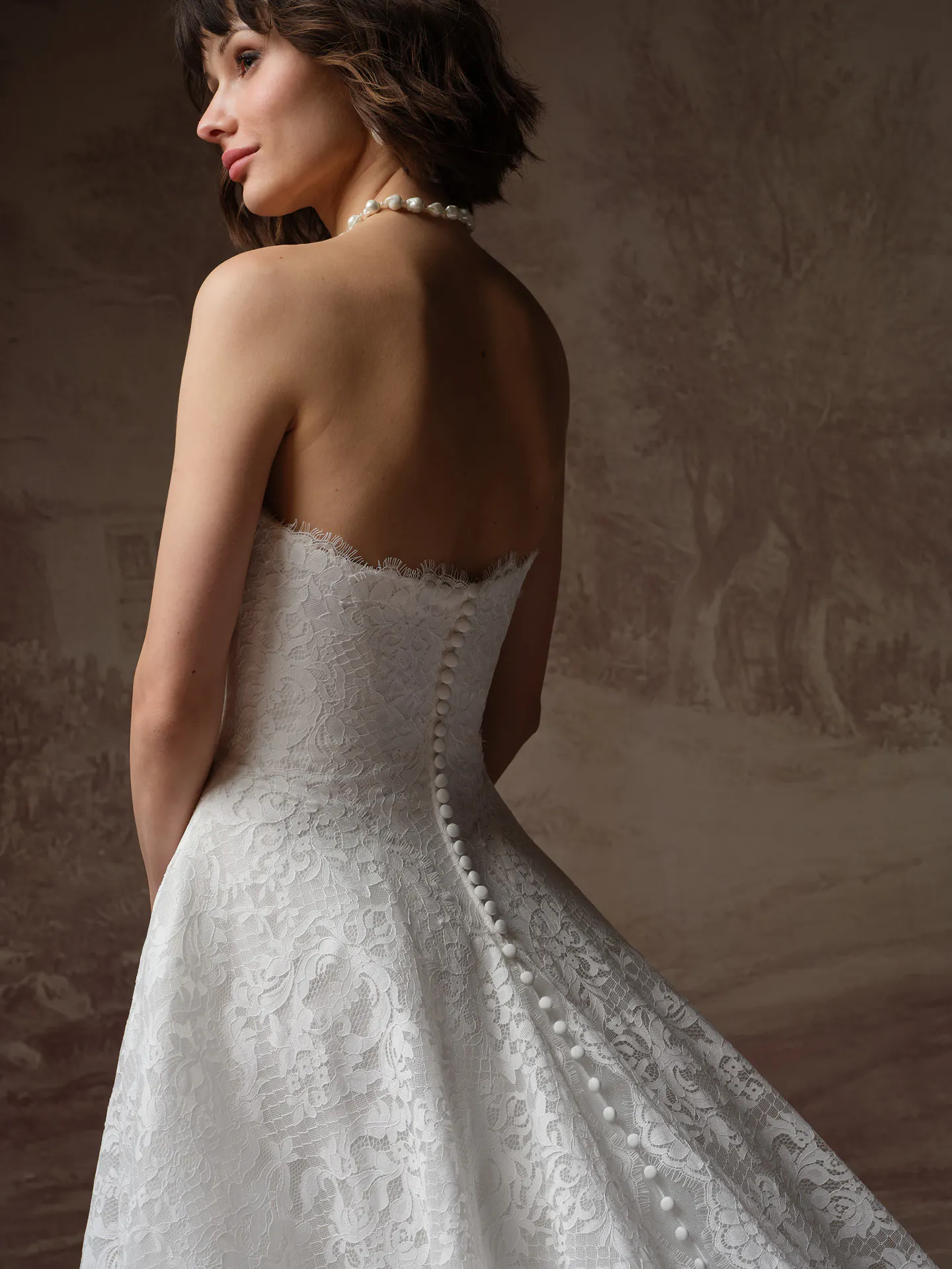 Serena ballgown back view lace detail Maggie Sottero.