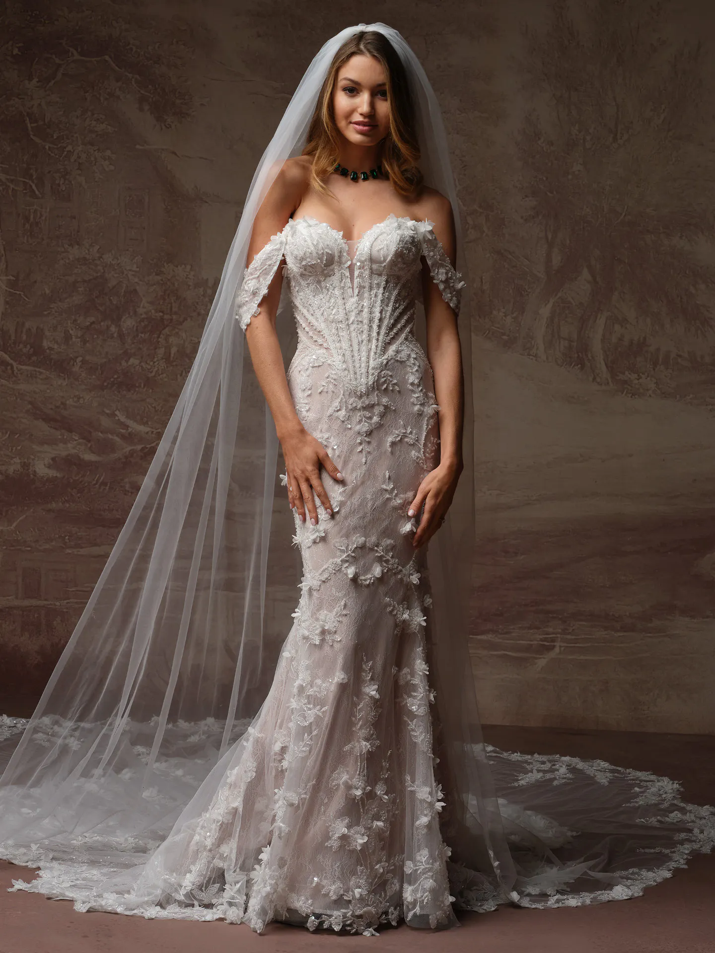 detachable beaded cap sleeves for wedding dress Stasia 3-D Floral Lace Cap-Sleeves | Maggie Sottero But please message me Color:Silver as pic Collection:All Dresses Coastal Wedding Guest Dresses