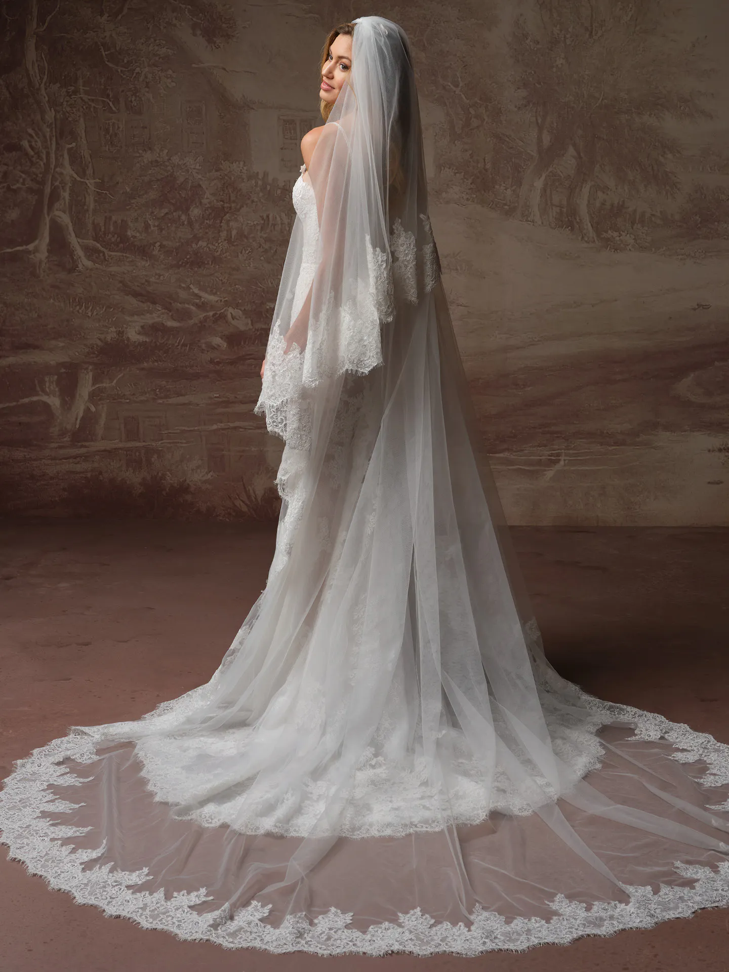 Esmeralda Lane Lace Fit-and-Flare Wedding Dress | Rebecca Ingram