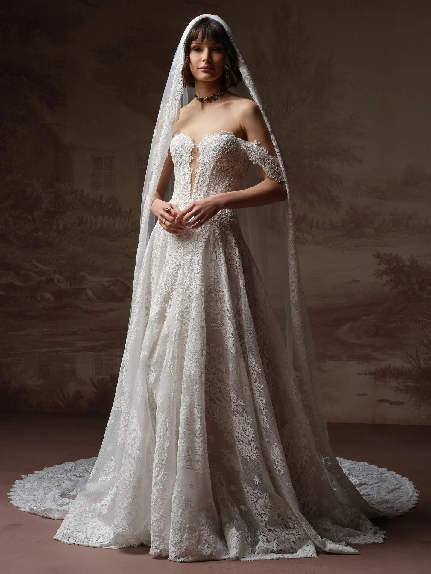 Sottero and Midgley Keeva veil, front view.