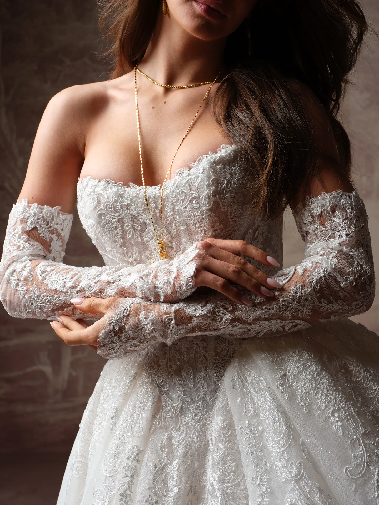 Sottero and Midgley Yesenia, front view lace ballgown wedding dress.