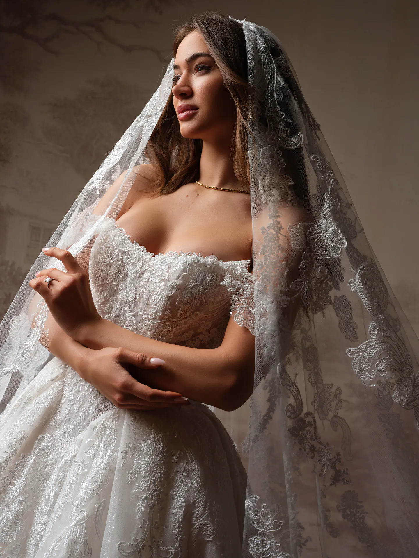 Sottero and Midgley Yesenia lace ballgown, front view.