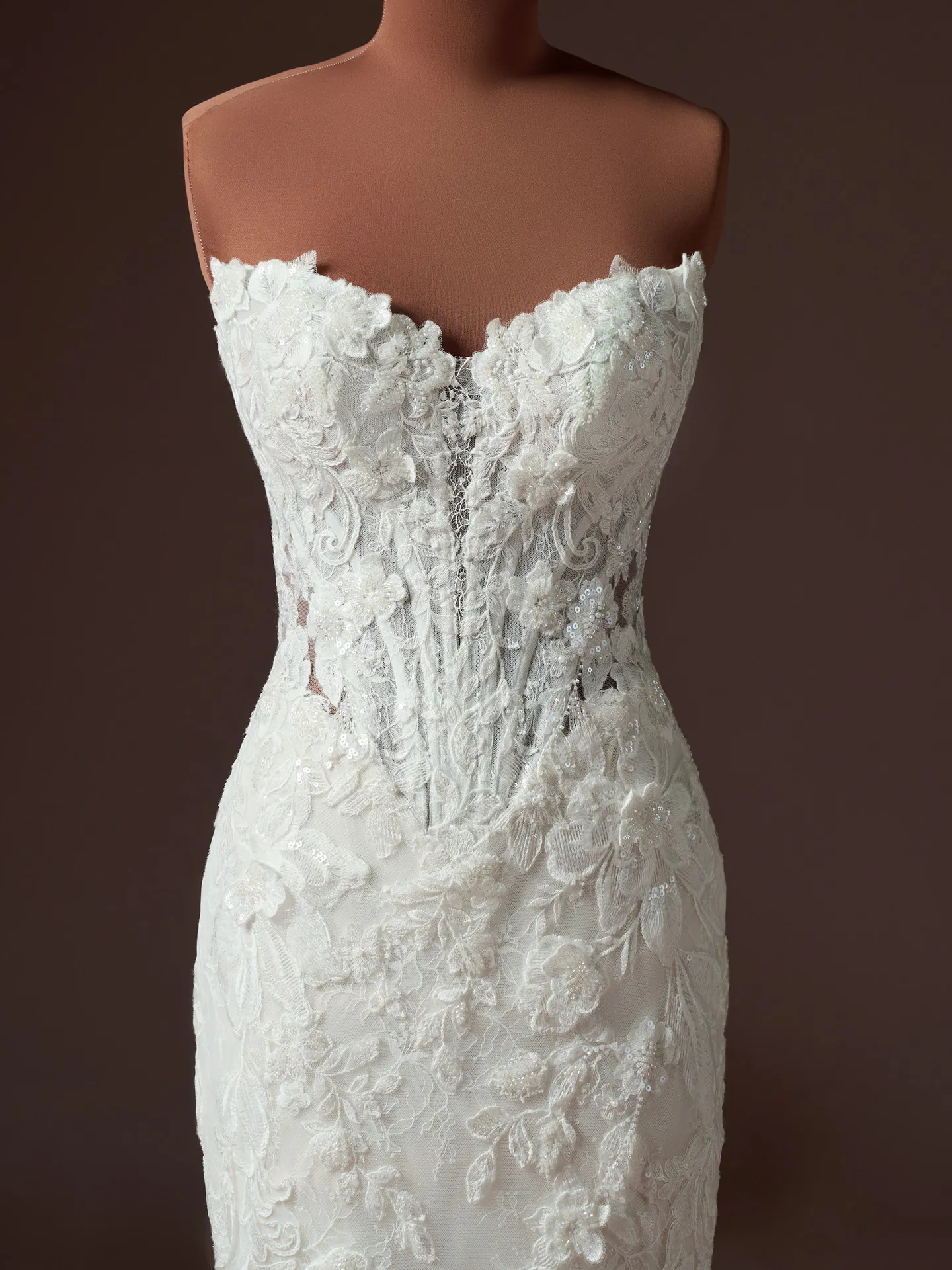 Maggie Sottero Estelle lace front view.