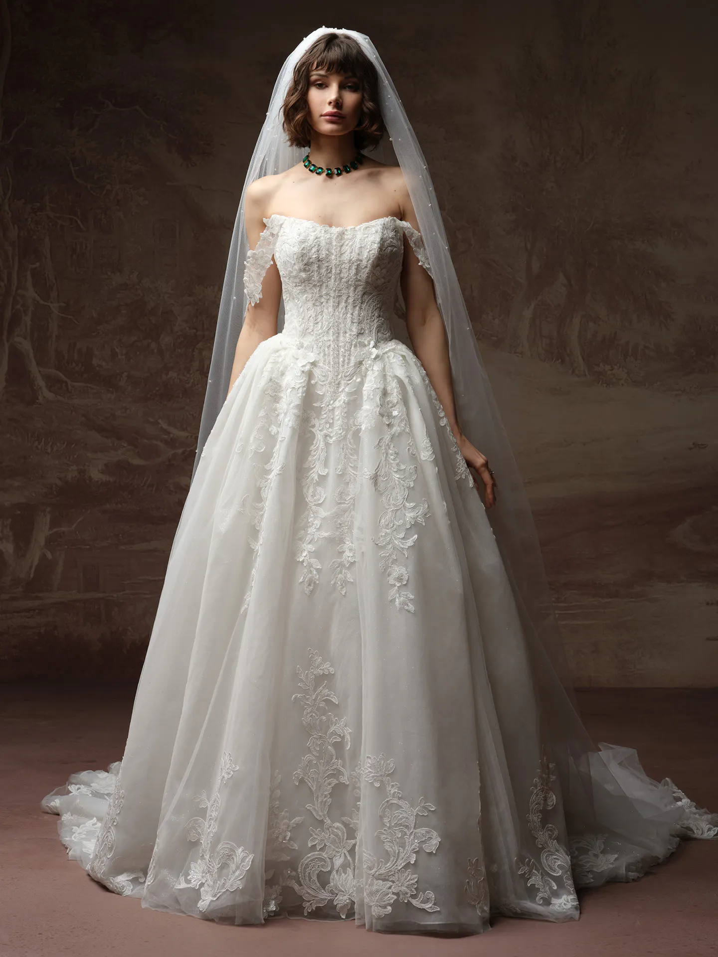 glitter tulle for wedding dress Whimsical Meadow Floral Dresses summer fit main image 0