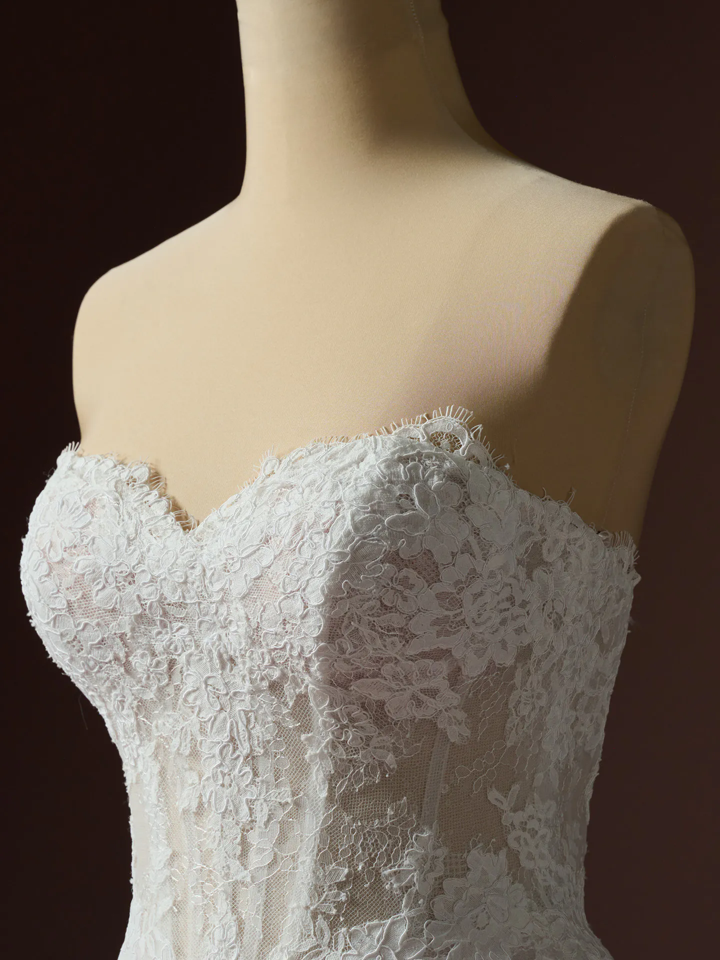 Rebecca Ingram Esmeralda lace fit-and-flare dress, front view.