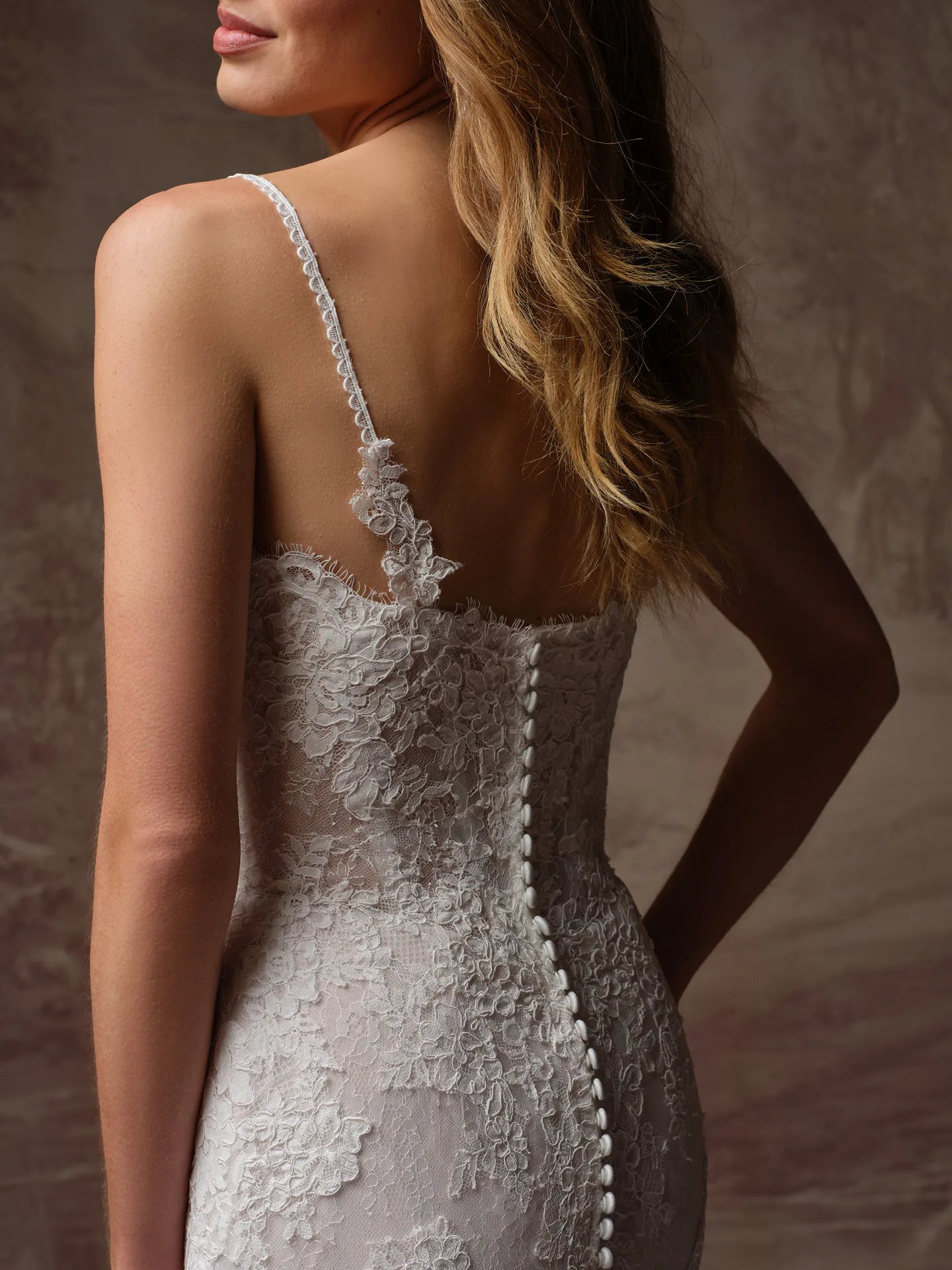 Esmeralda Lane Lace Fit-and-Flare Wedding Dress | Rebecca Ingram