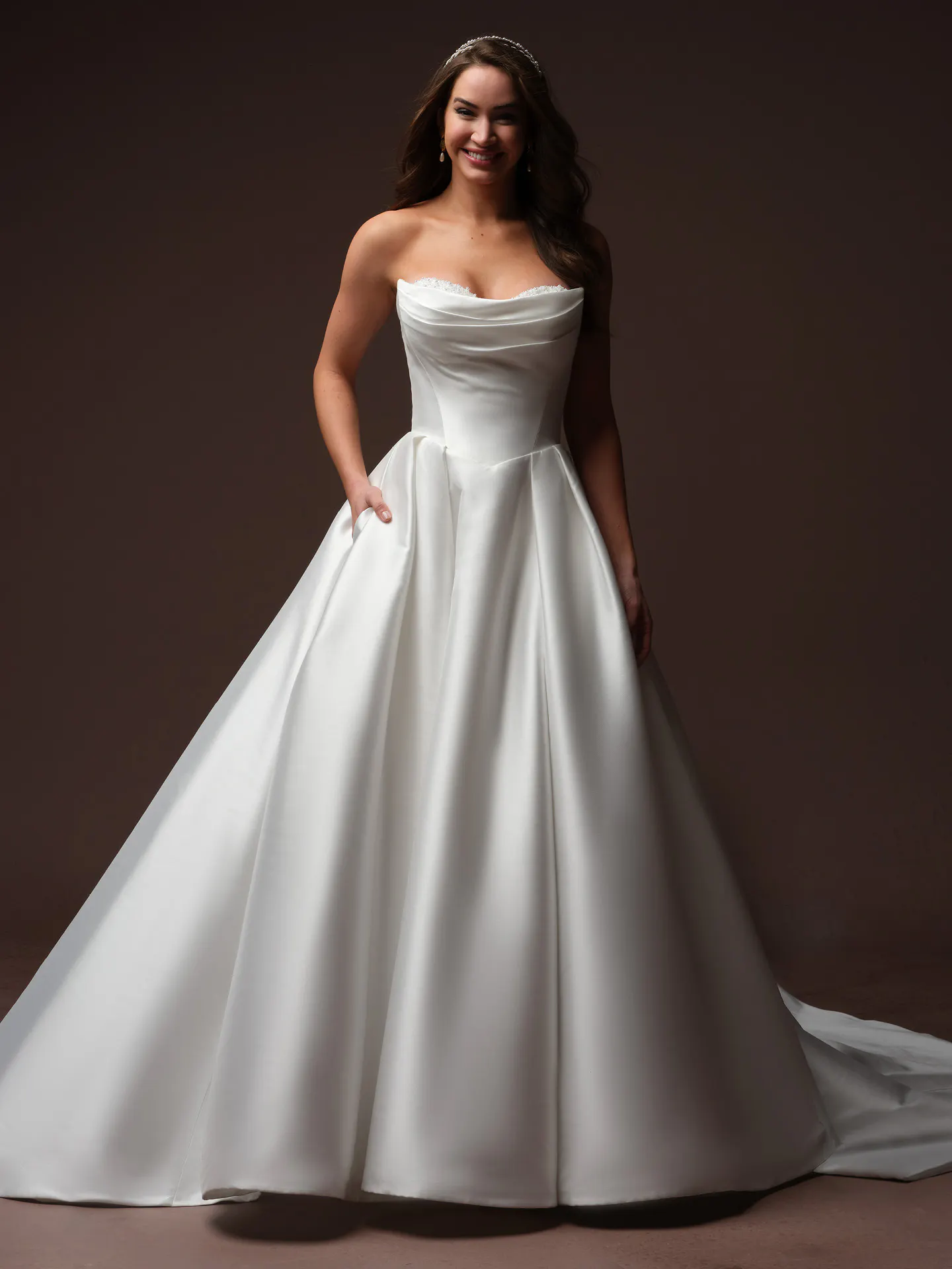 Rebecca Ingram Joanie, front view ballgown wedding dress.