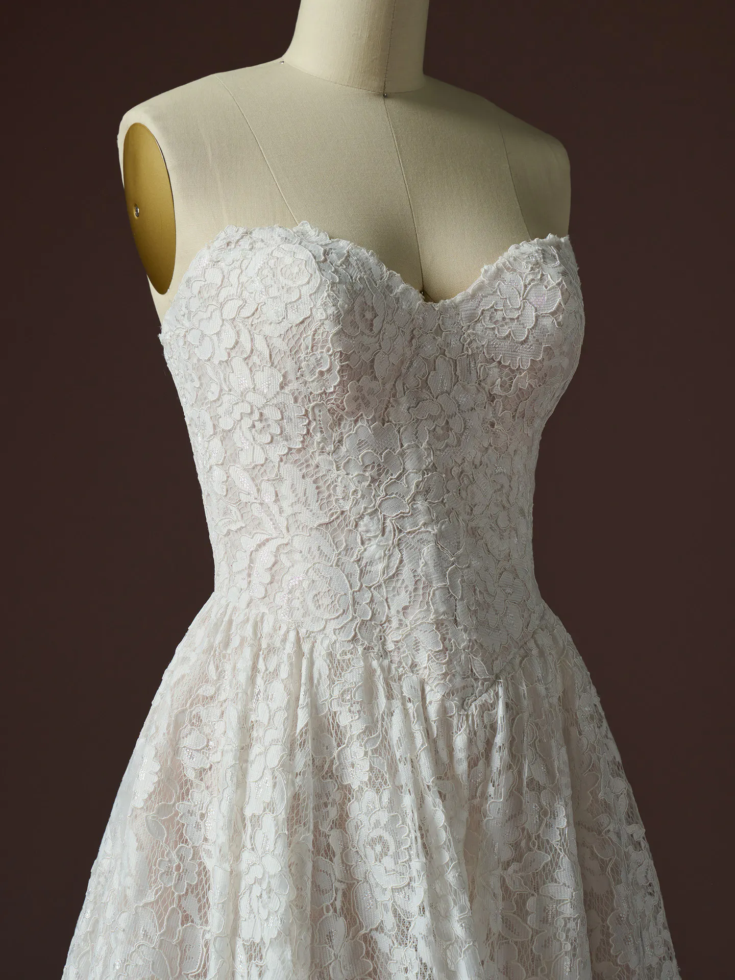 Rebecca Ingram Narelle lace wedding dress, front view.