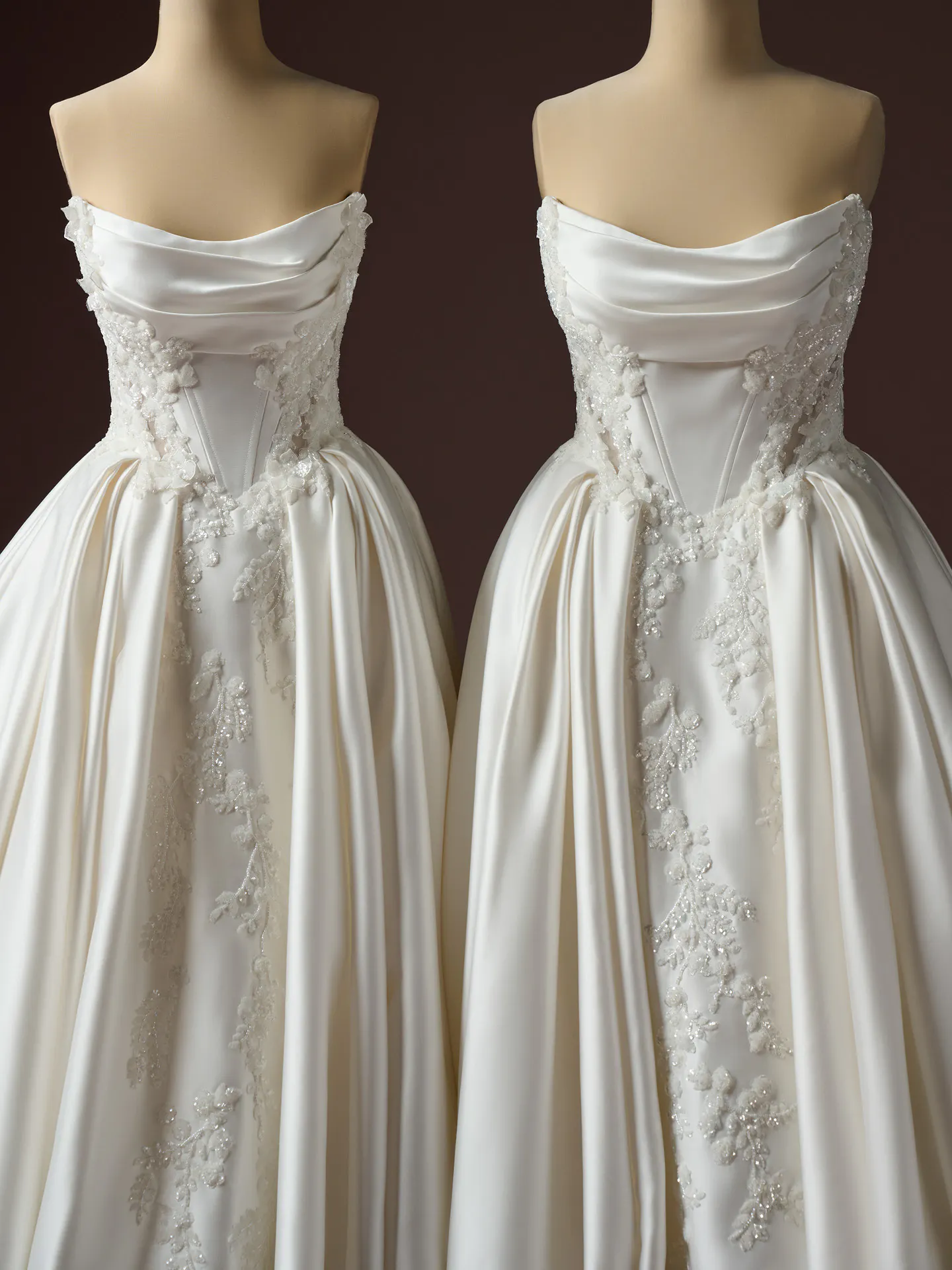 Sottero and Midgley Burke Lane beaded lace ballgown front view.