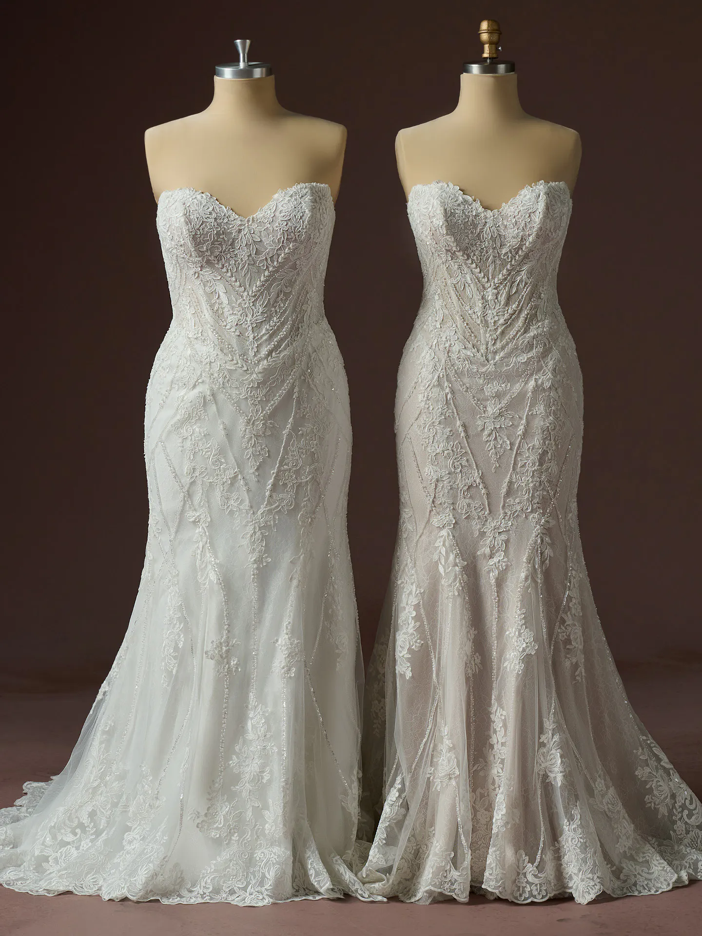 Sottero and Midgley Hester sequined lace wedding dress, front view.
