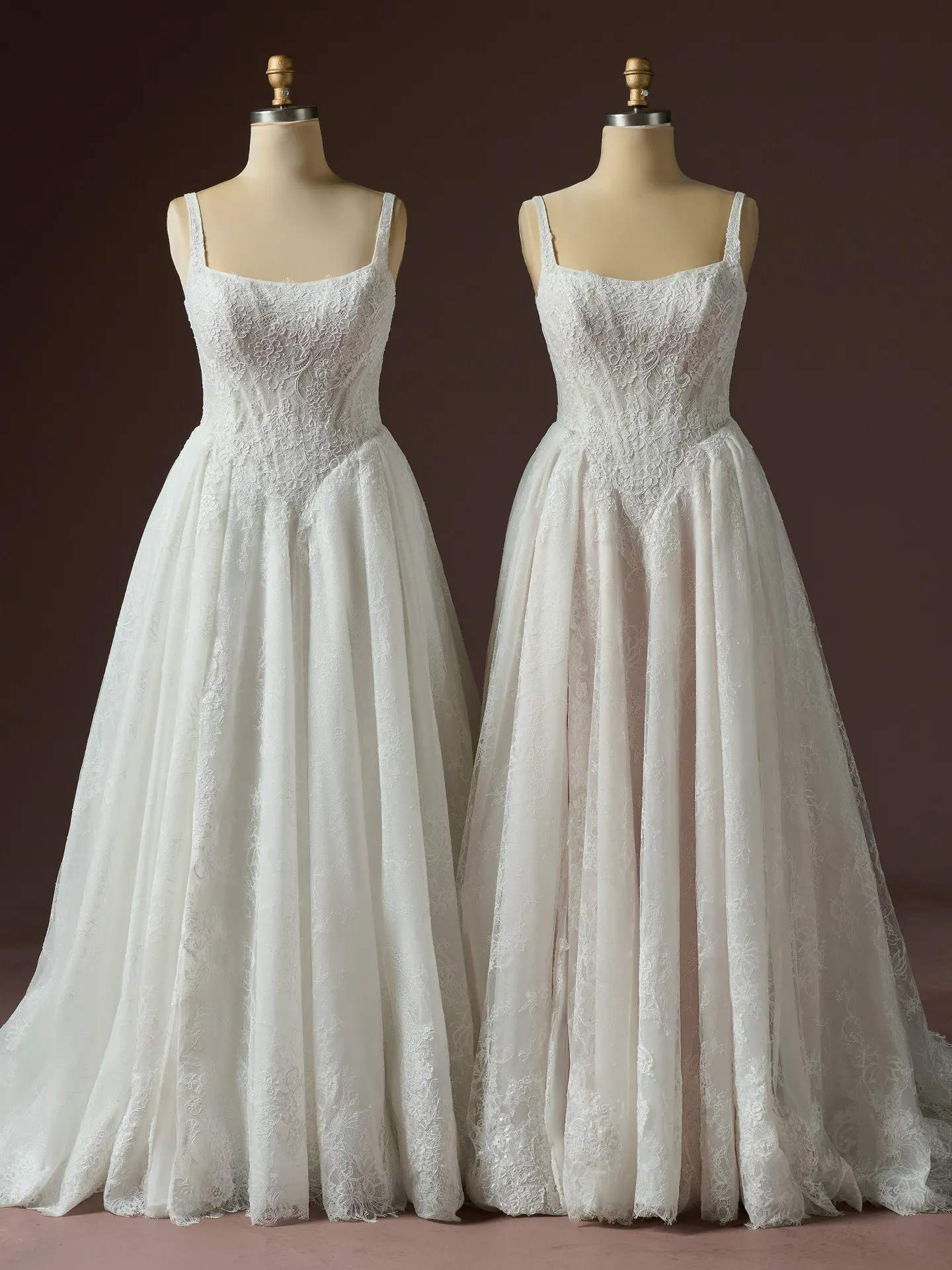 Sottero and Midgley Ivandra tulle ballgown, front view with lace details.