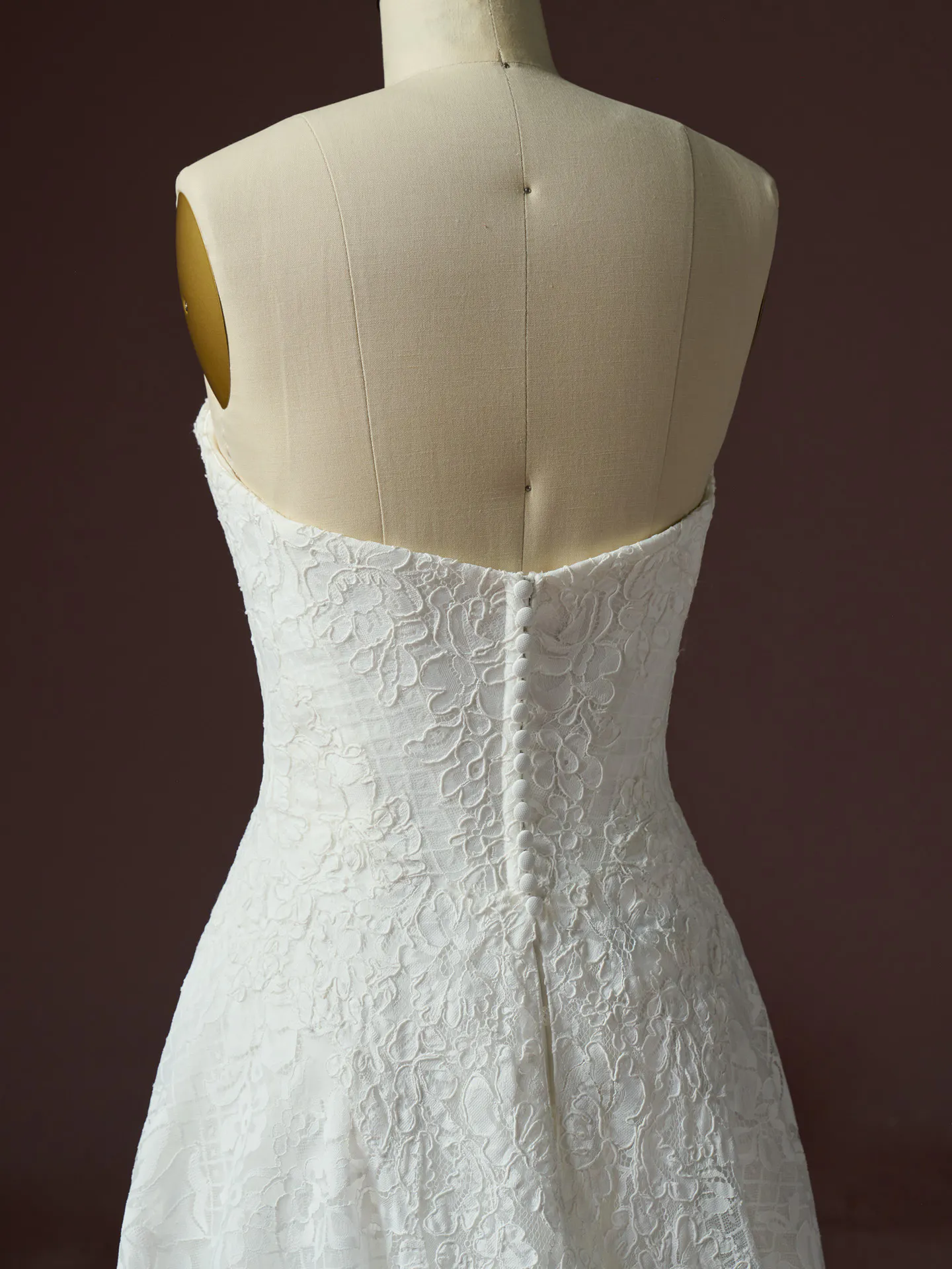Sottero and Midgley Keeva, back view lace A-Line dress.