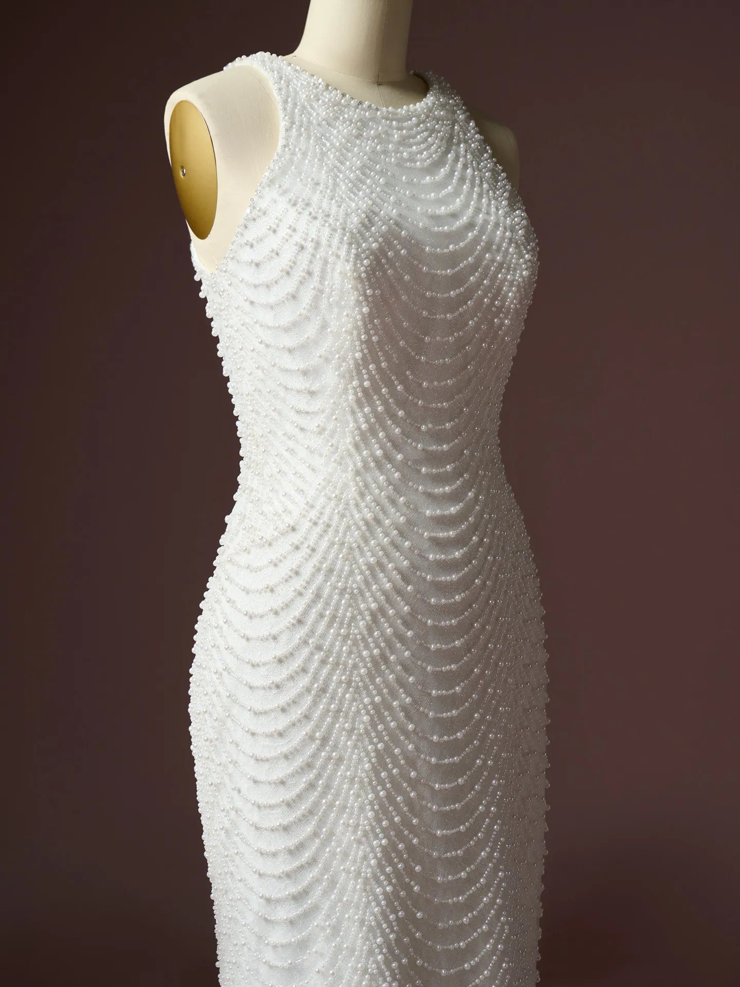 Sottero and Midgley Oleta Pearl Lace Sheath, front view.