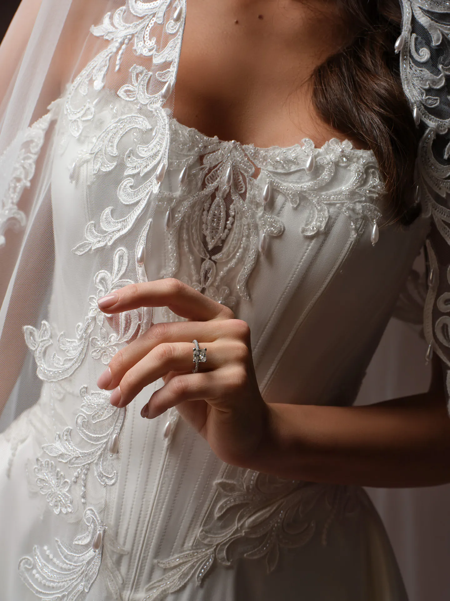 Sottero and Midgley Sandrine lace dress detail.