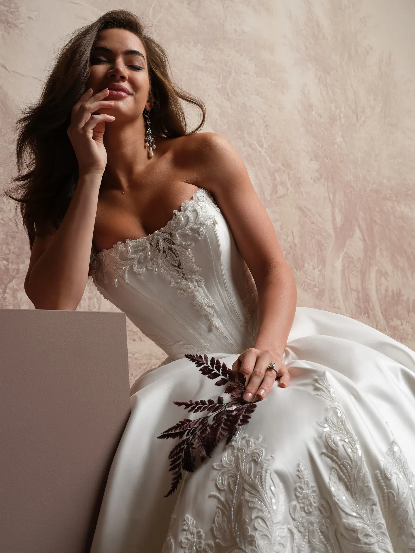 Sottero and Midgley Sandrine lace dress, front view.