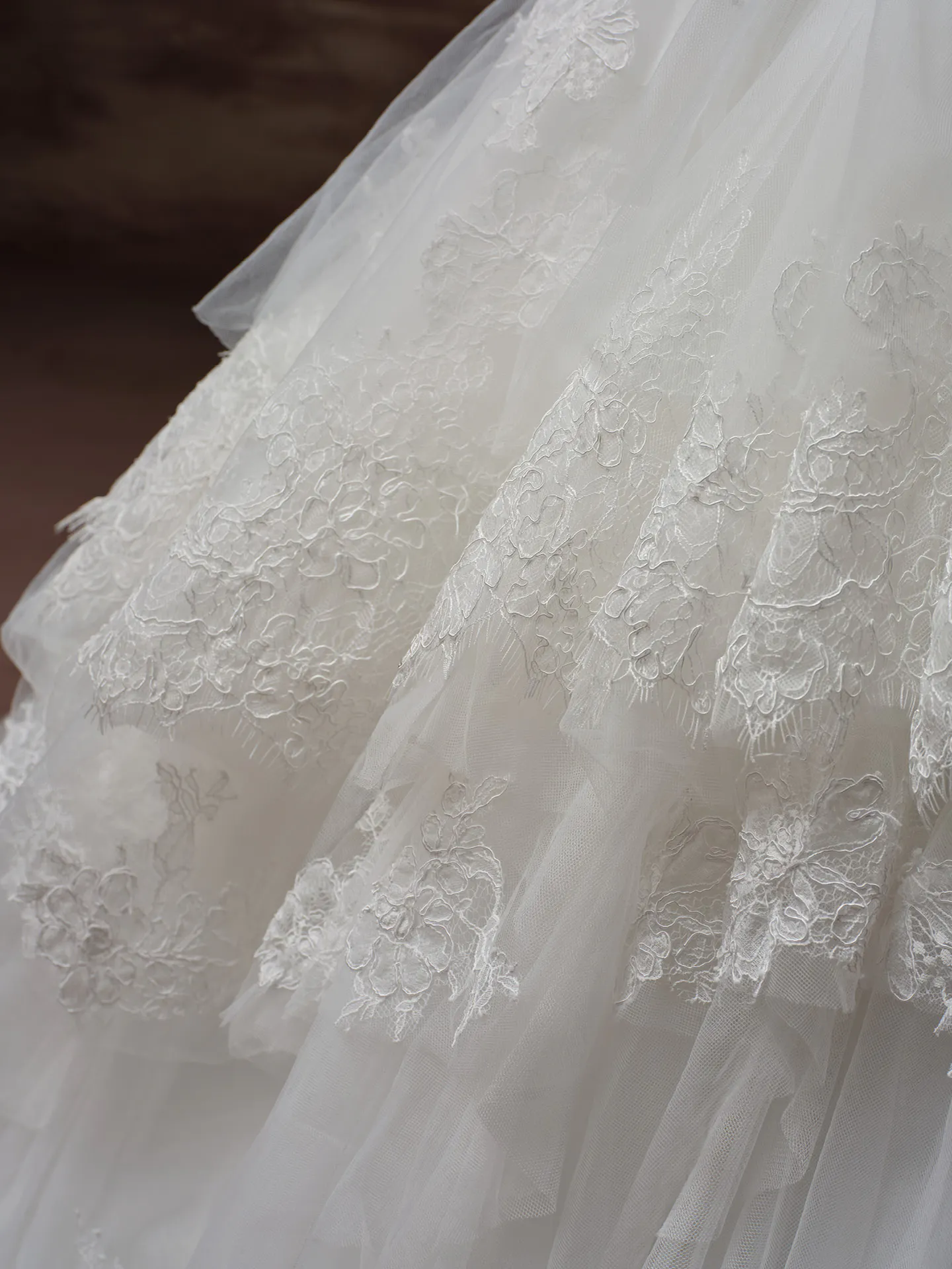 Lace detail on Sottero and Midgley Sauvignon mermaid wedding dress.
