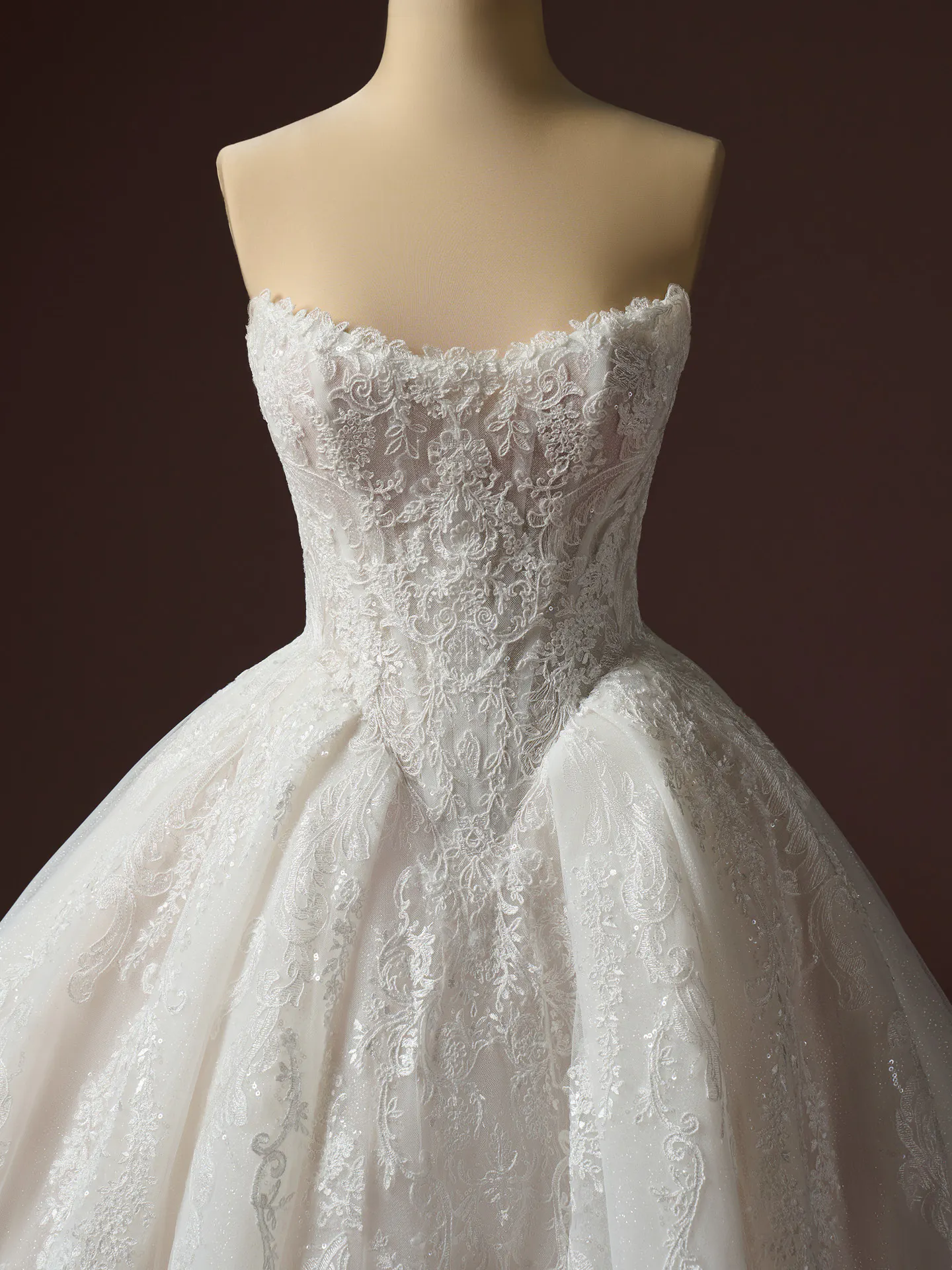 Sottero and Midgley Yesenia lace ballgown dress, front view.