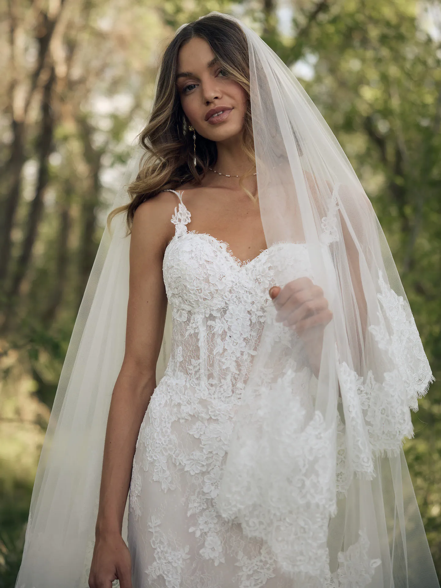 Esmeralda Lane Lace Fit-and-Flare Wedding Dress | Rebecca Ingram